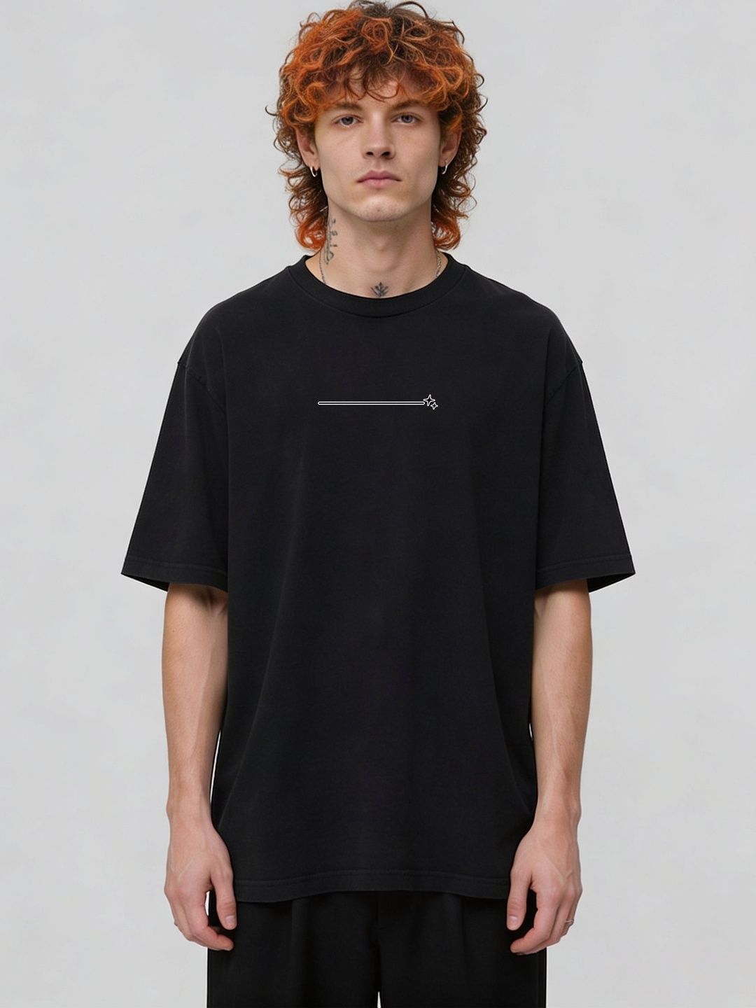 FARDA Unisex Printed Drop-Shoulder Sleeves T-shirt