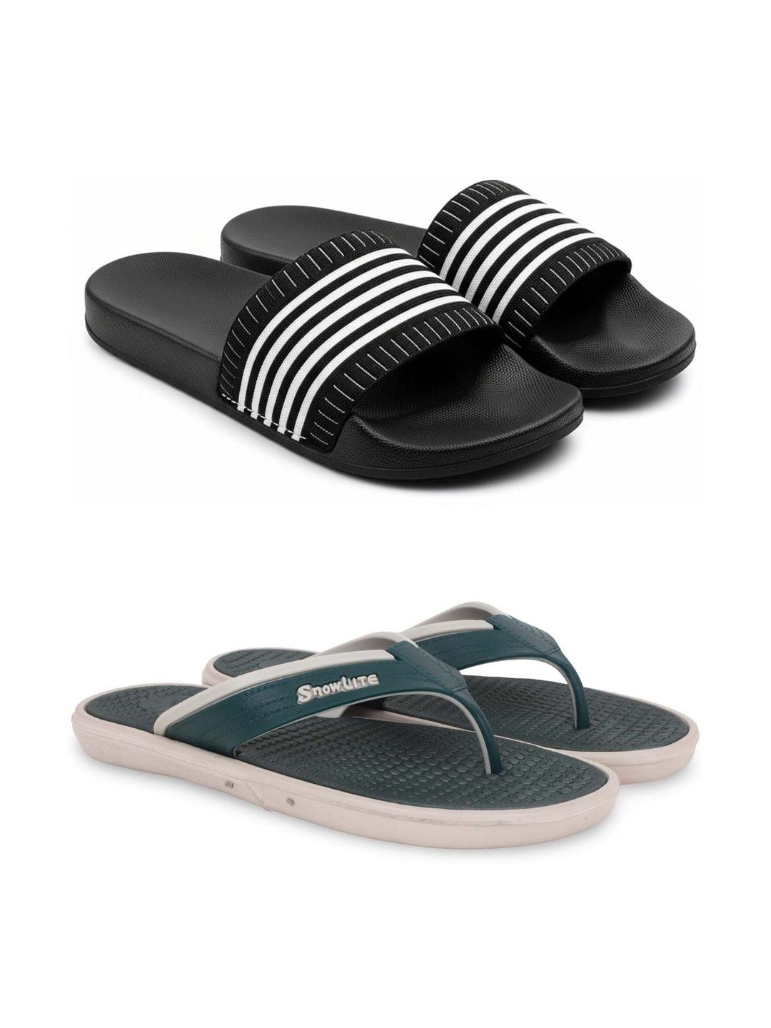 KAPYANSH Men Striped Thong Flip-Flops