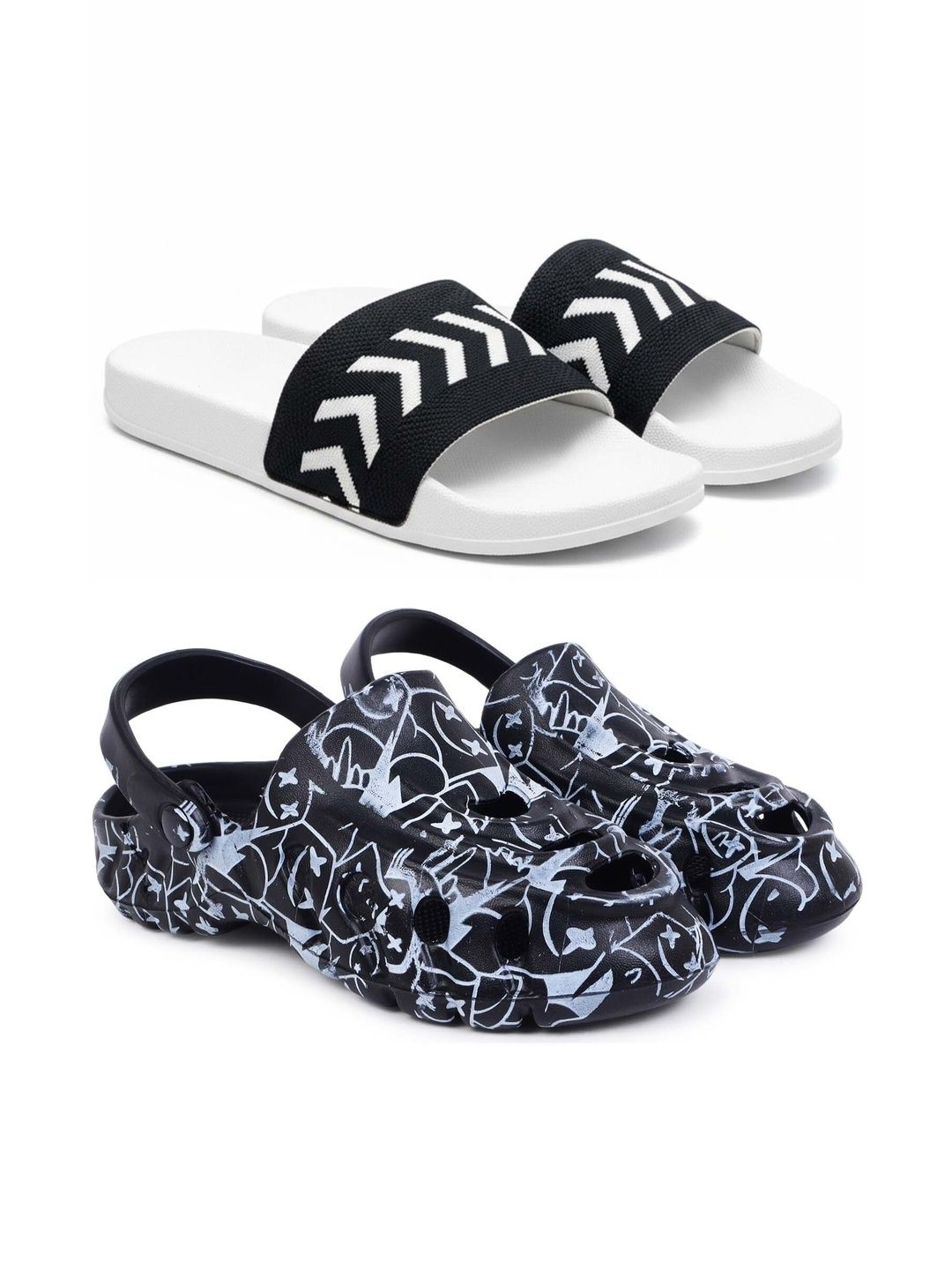 KAPYANSH Men Printed Sliders