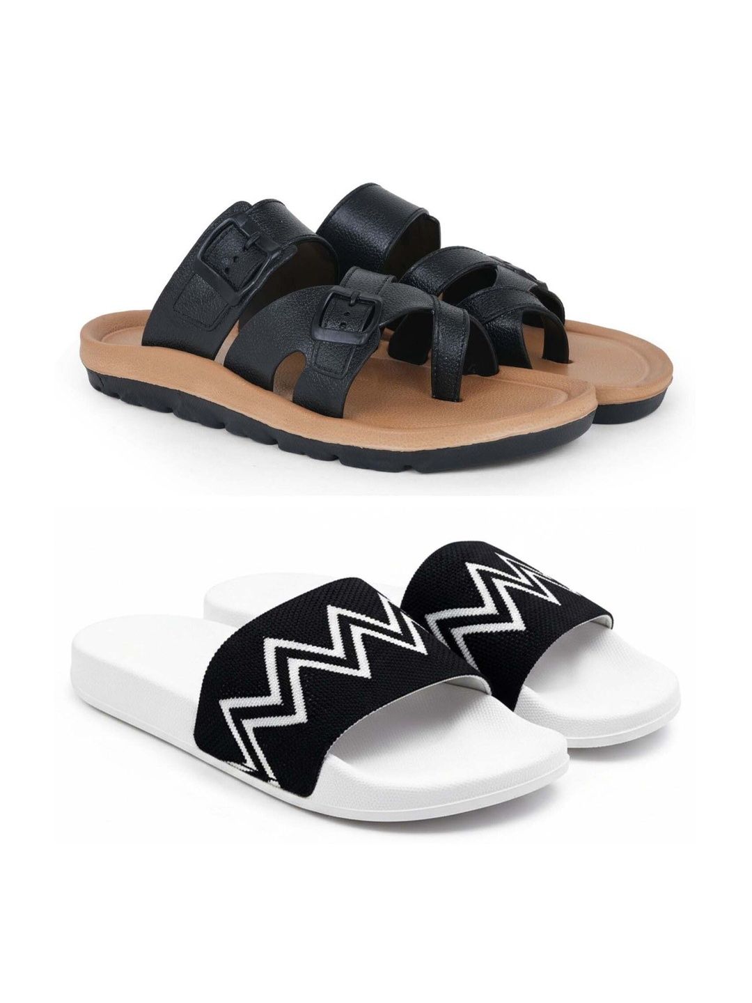 KAPYANSH Men Printed Sliders