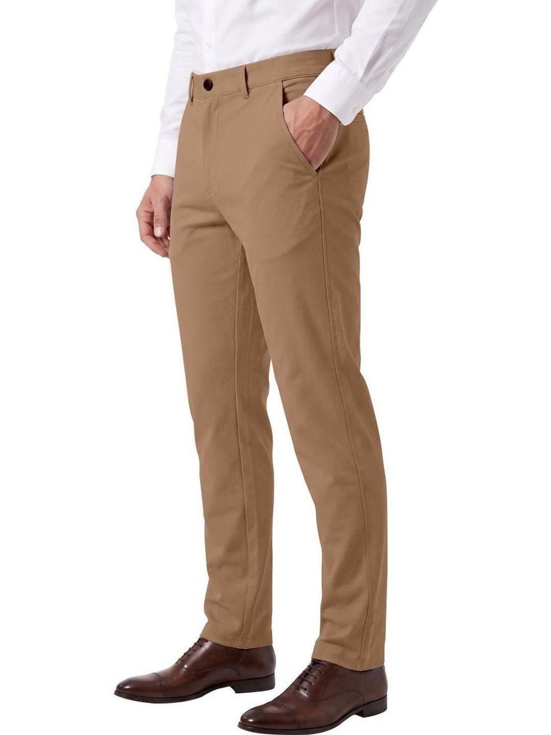 Mehrang Men Solid Mid Rise Slim Fit Trouser