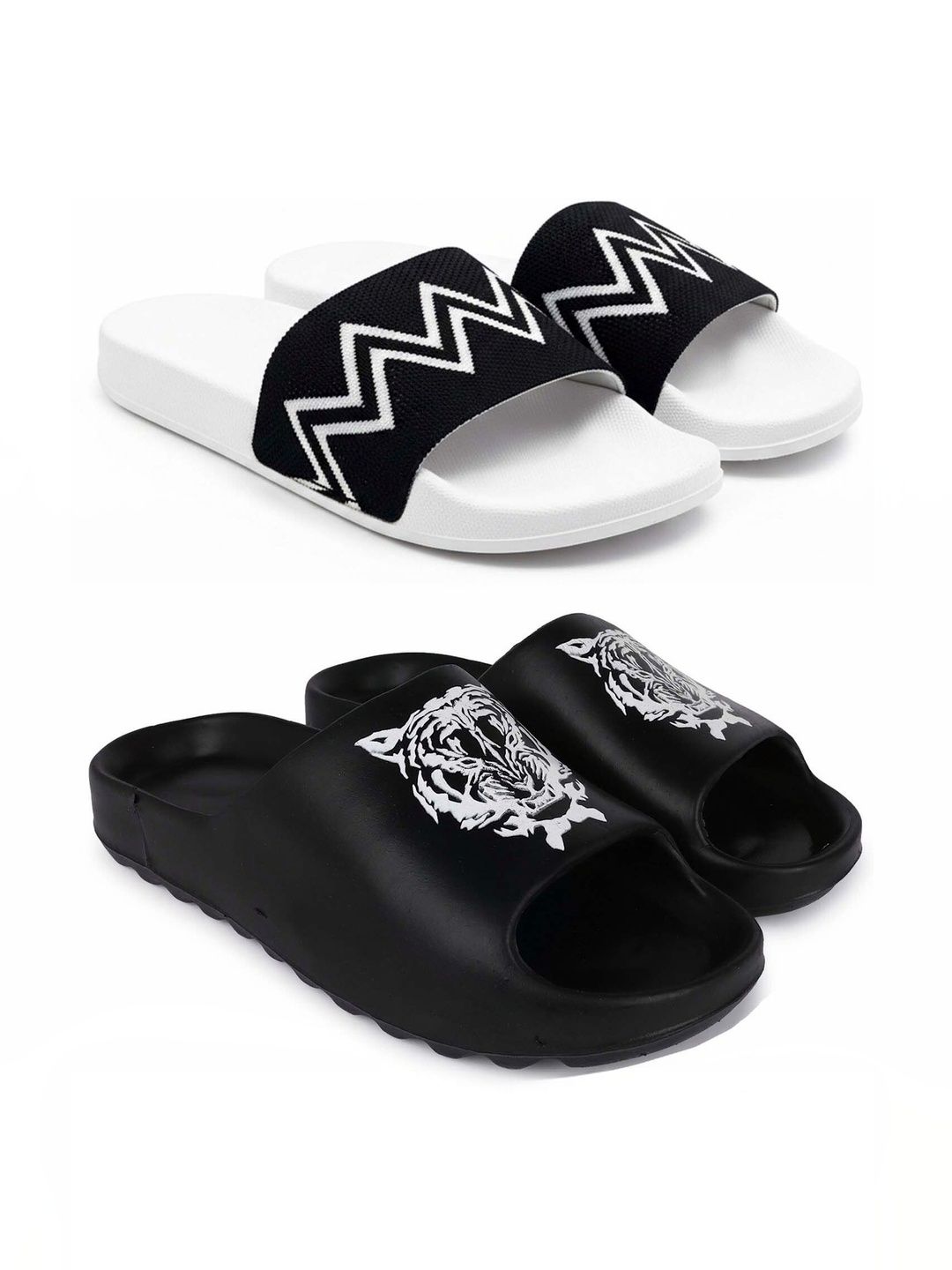 KAPYANSH Men Printed Sliders