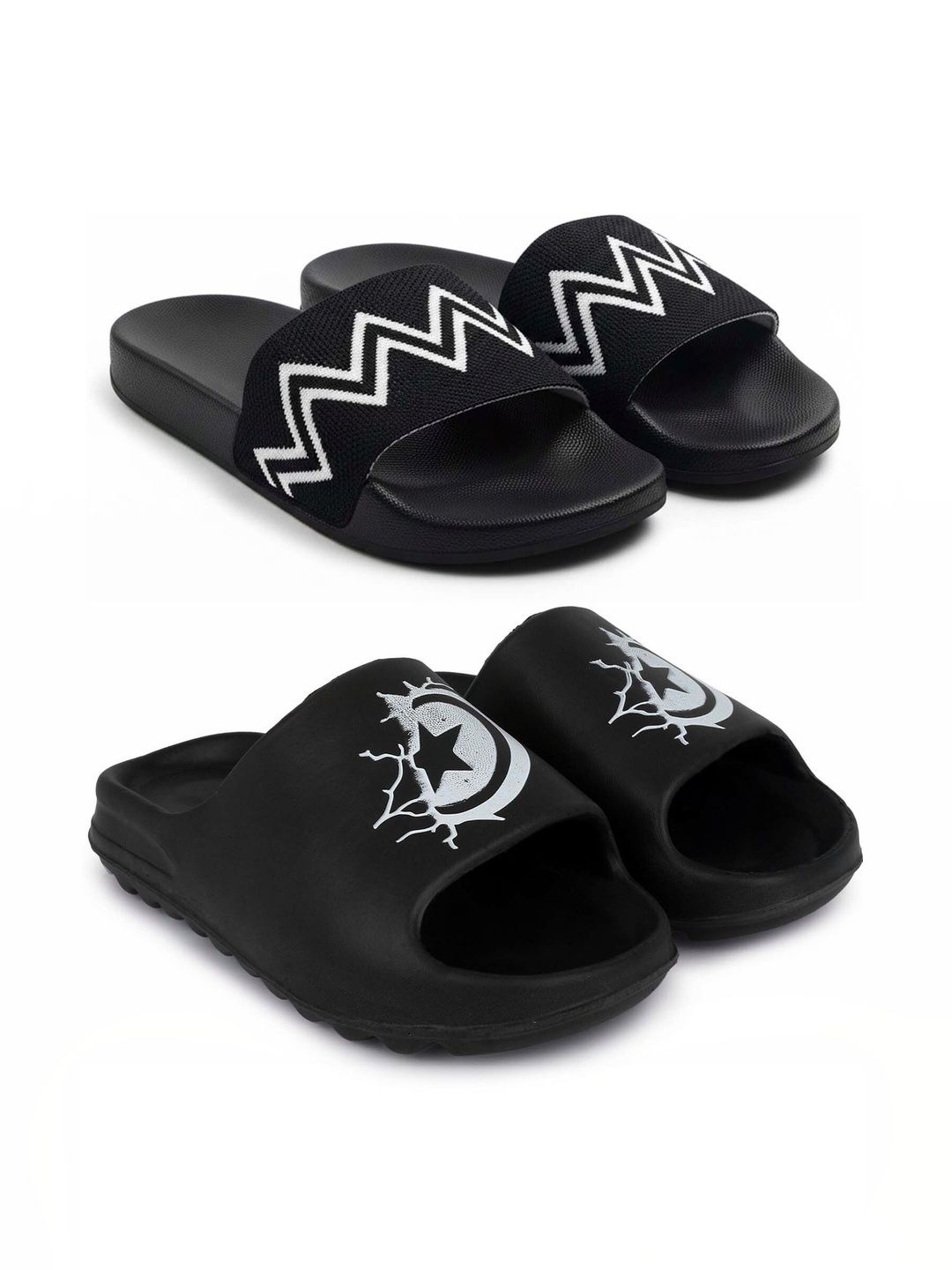 KAPYANSH Men Printed Sliders