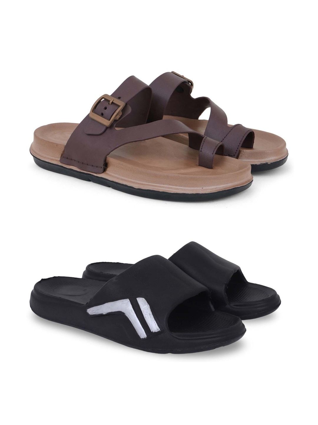 KAPYANSH Men Colourblocked Thong Flip-Flops