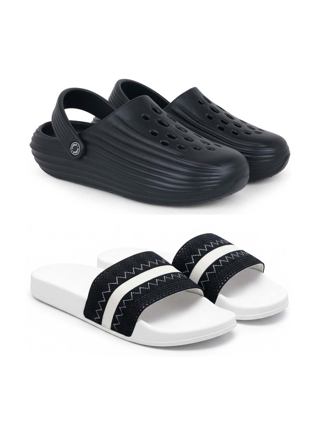 KAPYANSH Men Striped Sliders