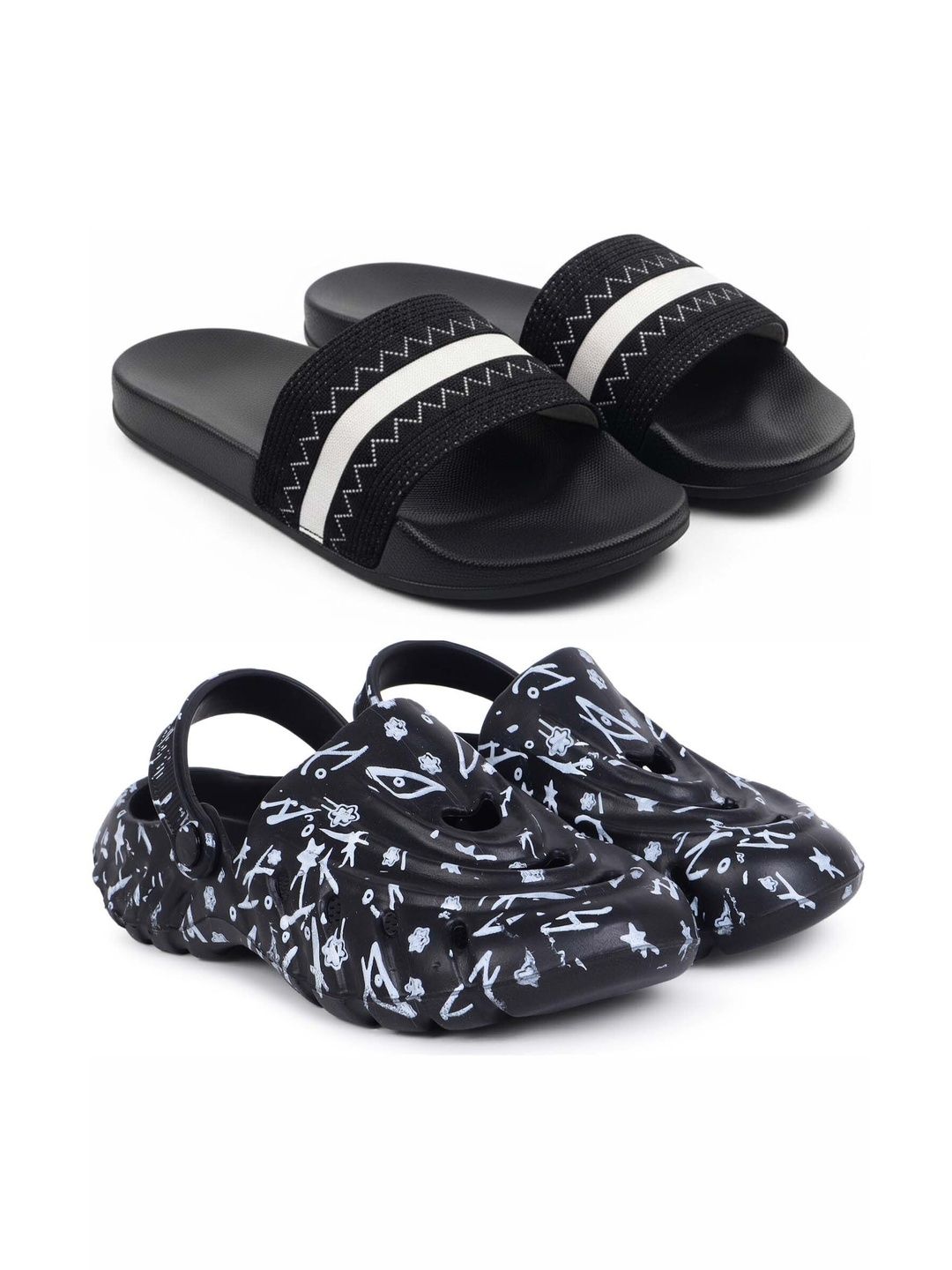 KAPYANSH Men Printed Sliders