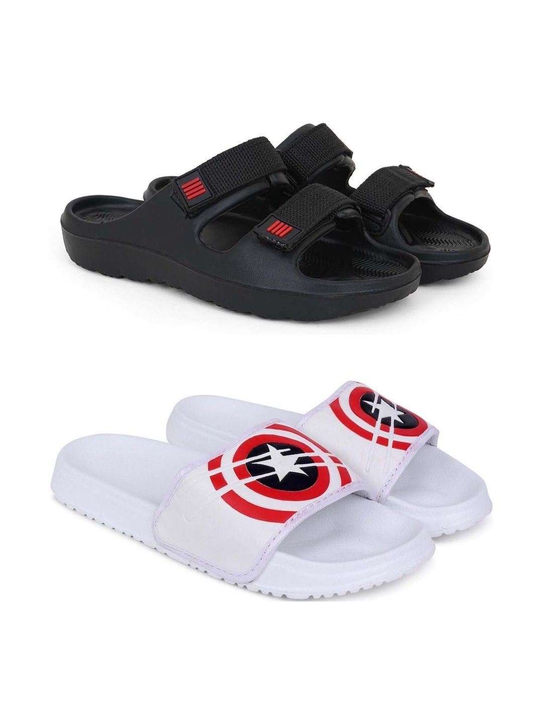 KAPYANSH Men Printed Sliders