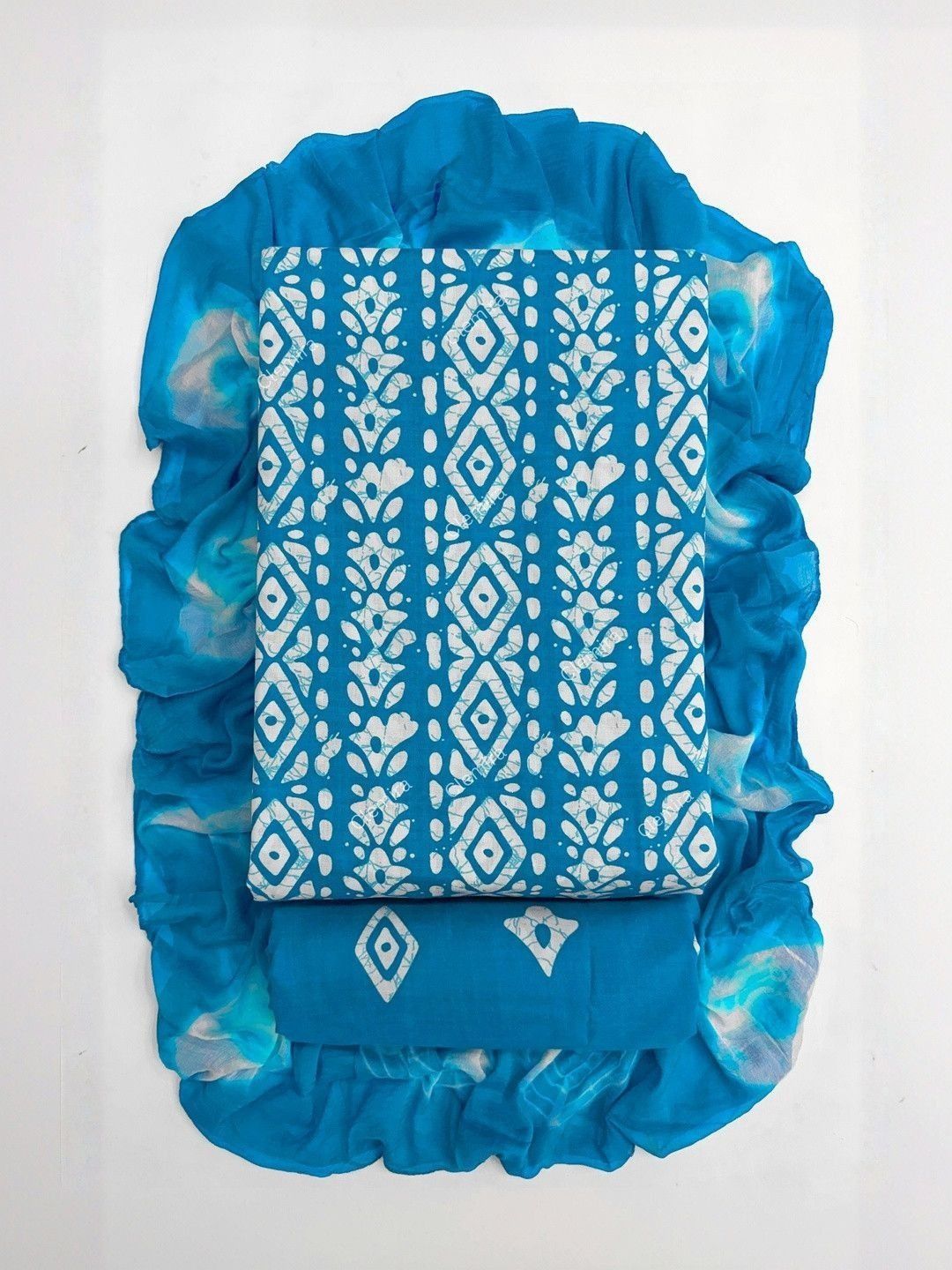 CLEMIRA Printed Pure Cotton Unstitched Dress Material