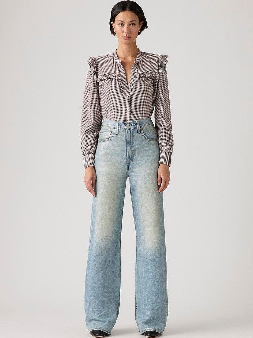 Classic Wide Leg High-Rise Light Fade Jeans