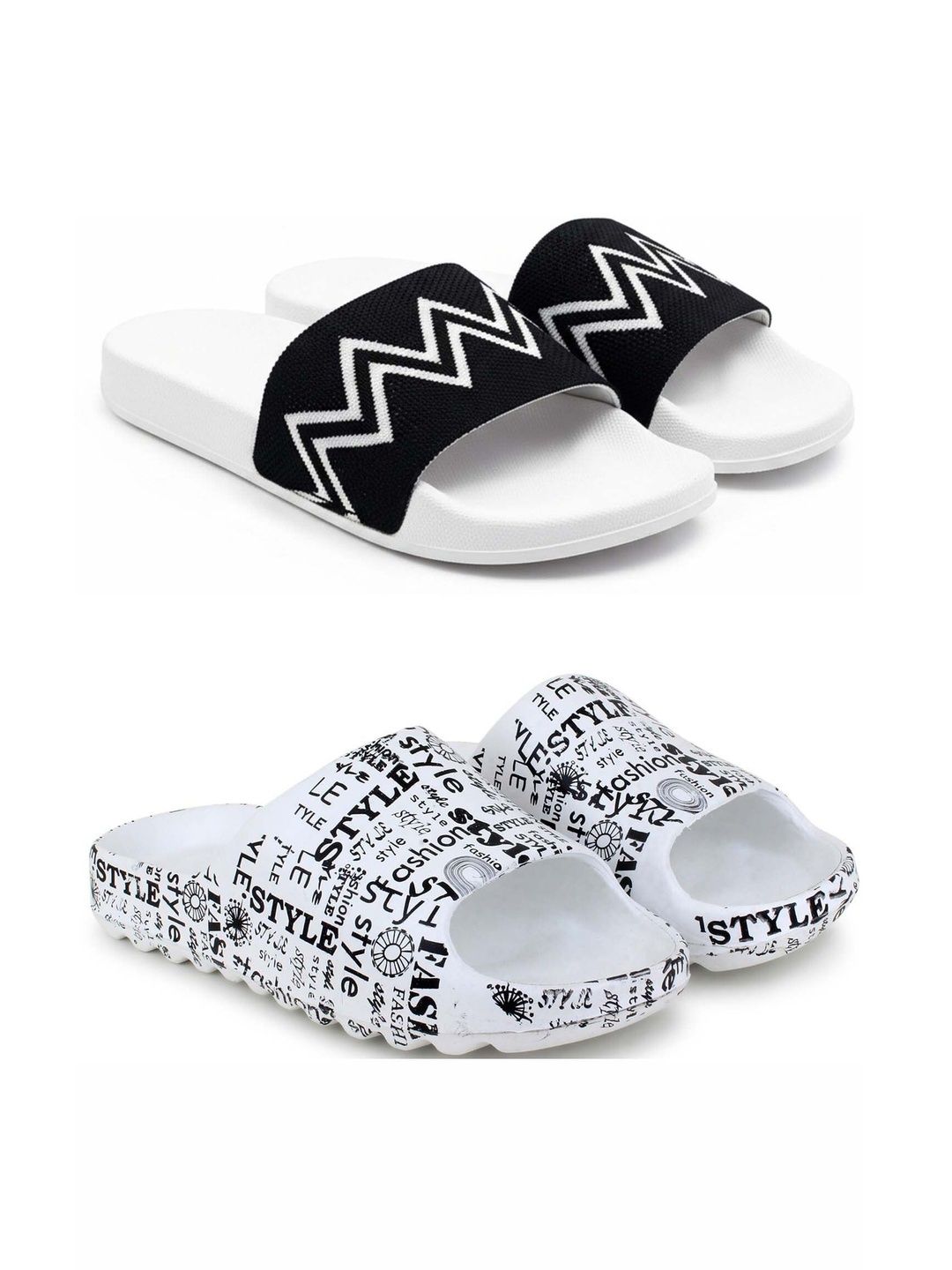KAPYANSH Men Printed Sliders