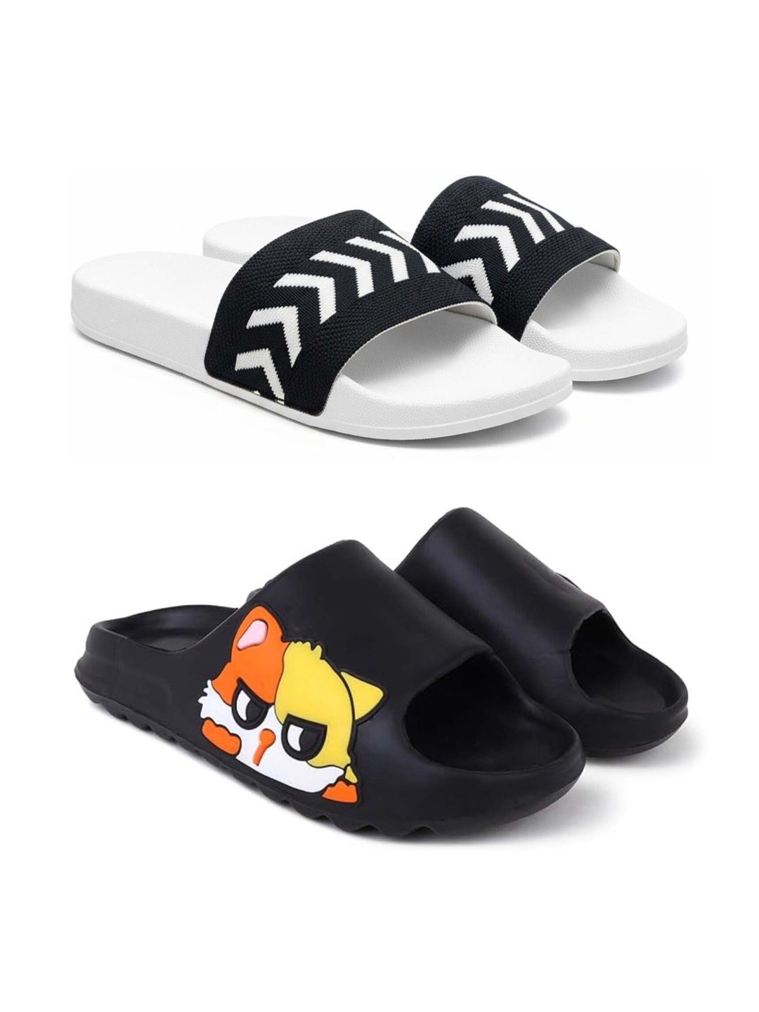 KAPYANSH Men Printed Sliders