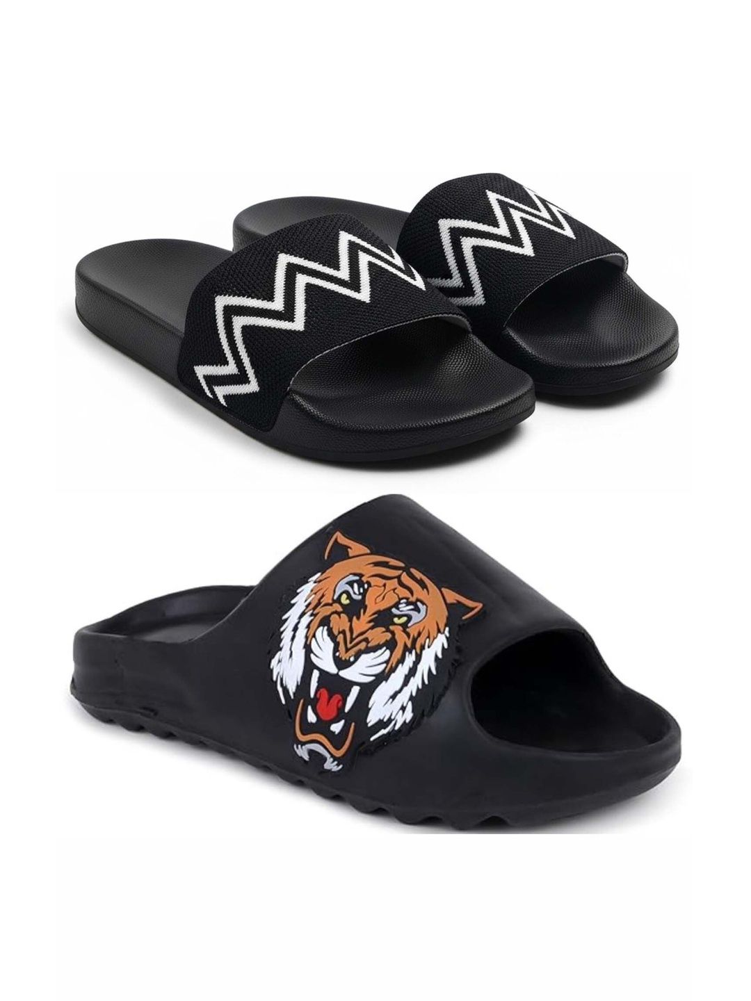 KAPYANSH Men Printed Sliders