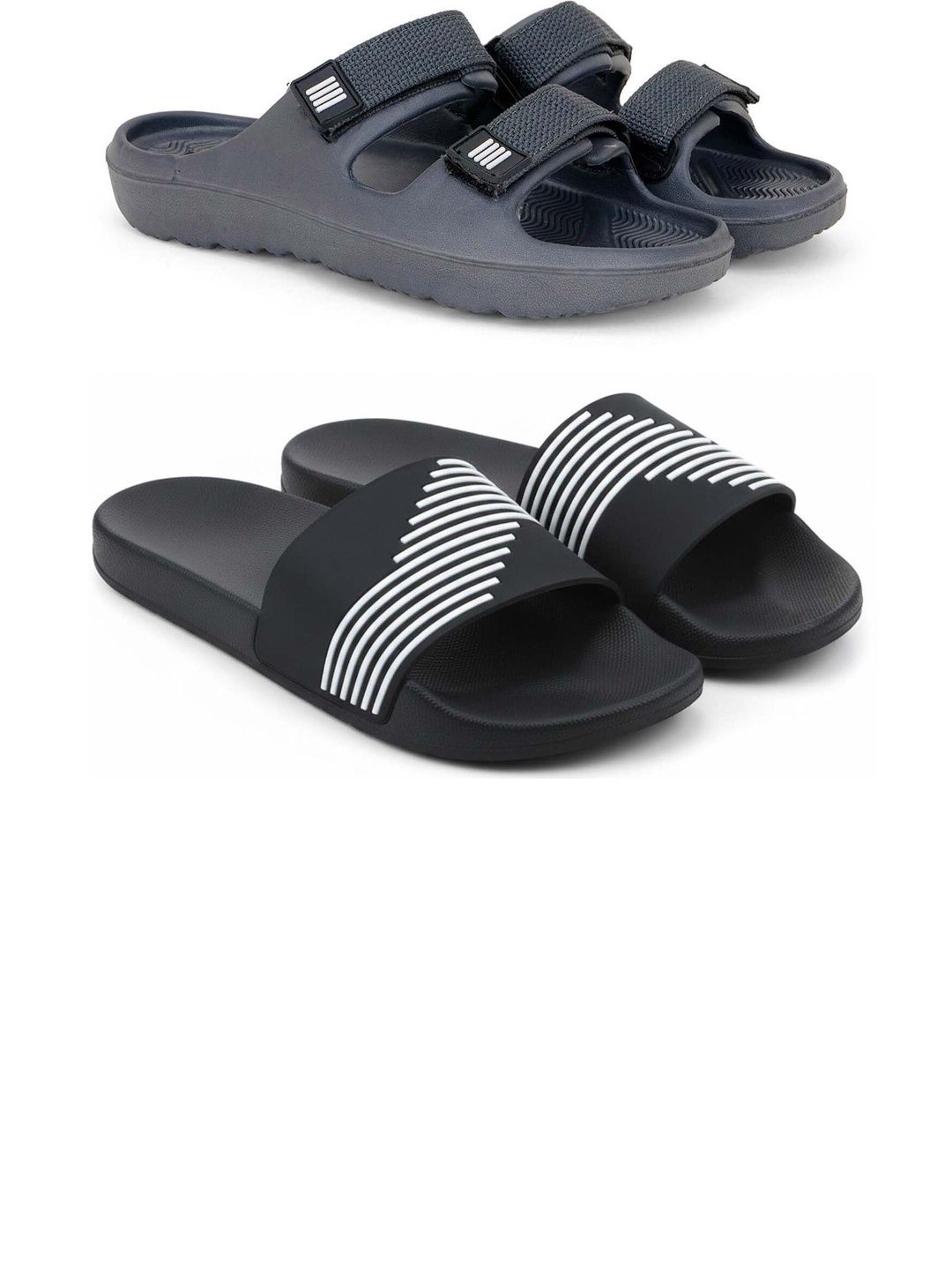 Pampy Angel Men Striped Sliders