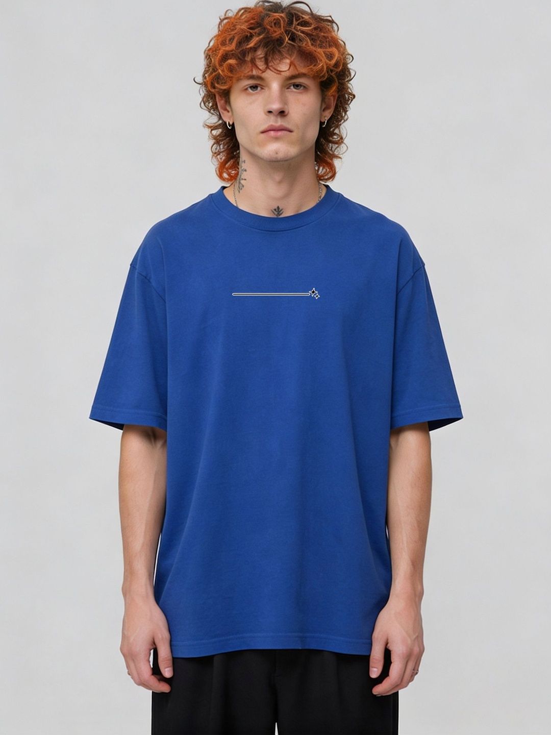FARDA Unisex Printed Drop-Shoulder Sleeves T-shirt