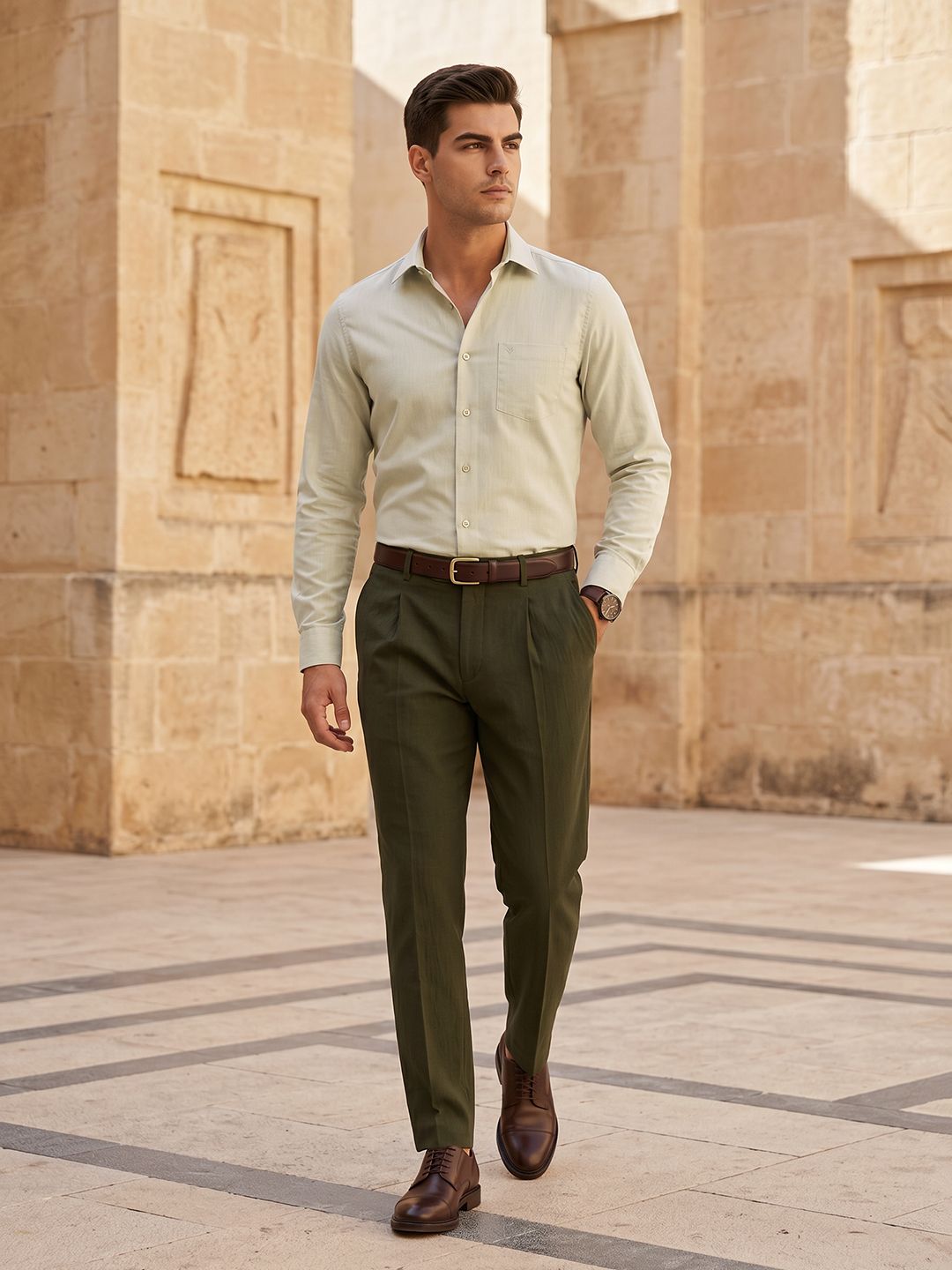 INVICTUS Slim Fit Spread Collar Formal Shirt