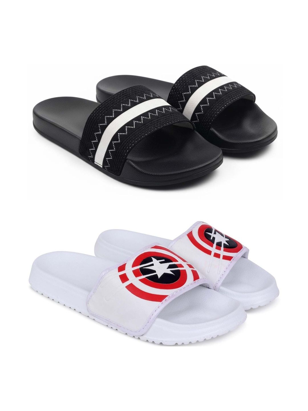KAPYANSH Men Printed Sliders