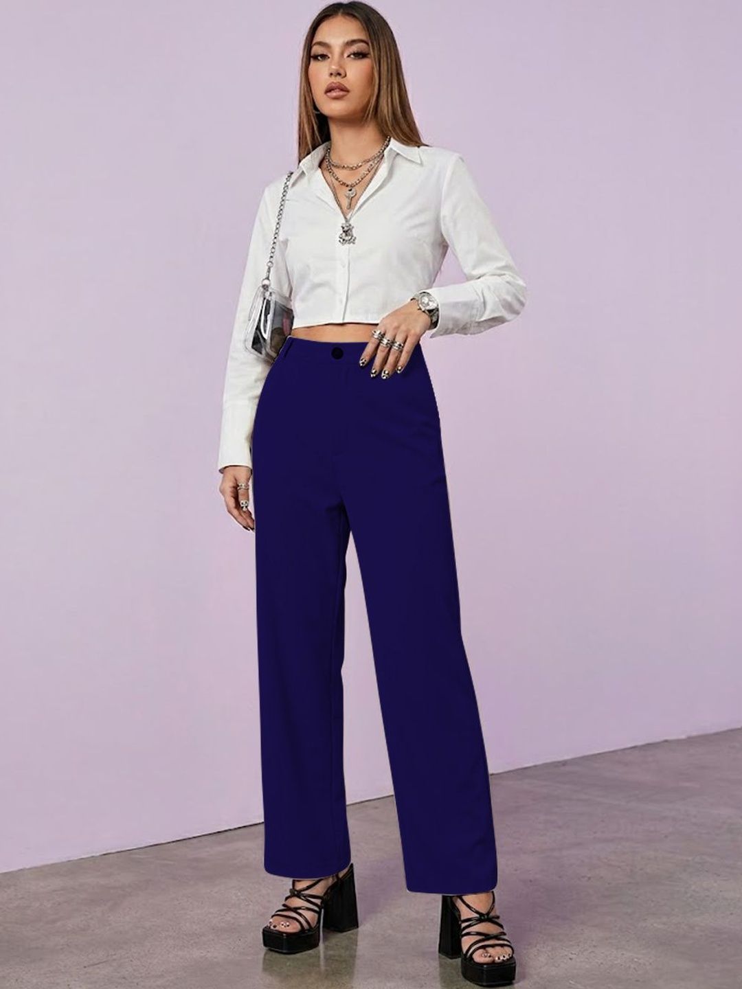 Neon Femme Women Tailored High-Rise Trousers