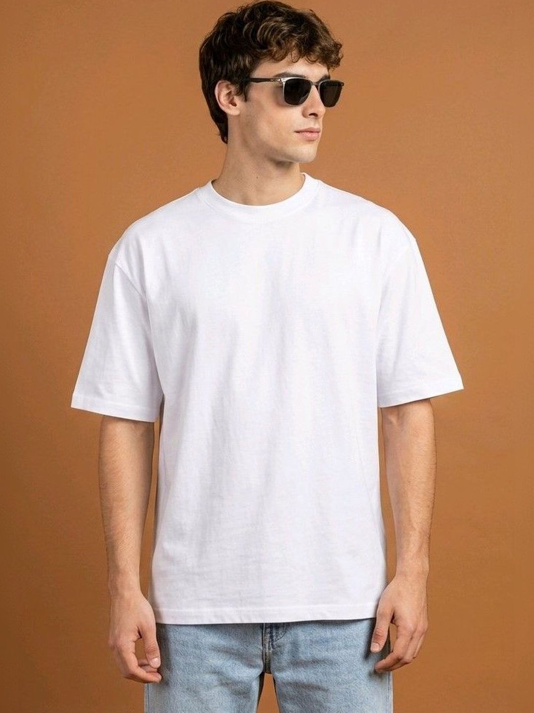 The Roadster Lifestyle Co Pure Cotton Round Neck Oversized Tshirts