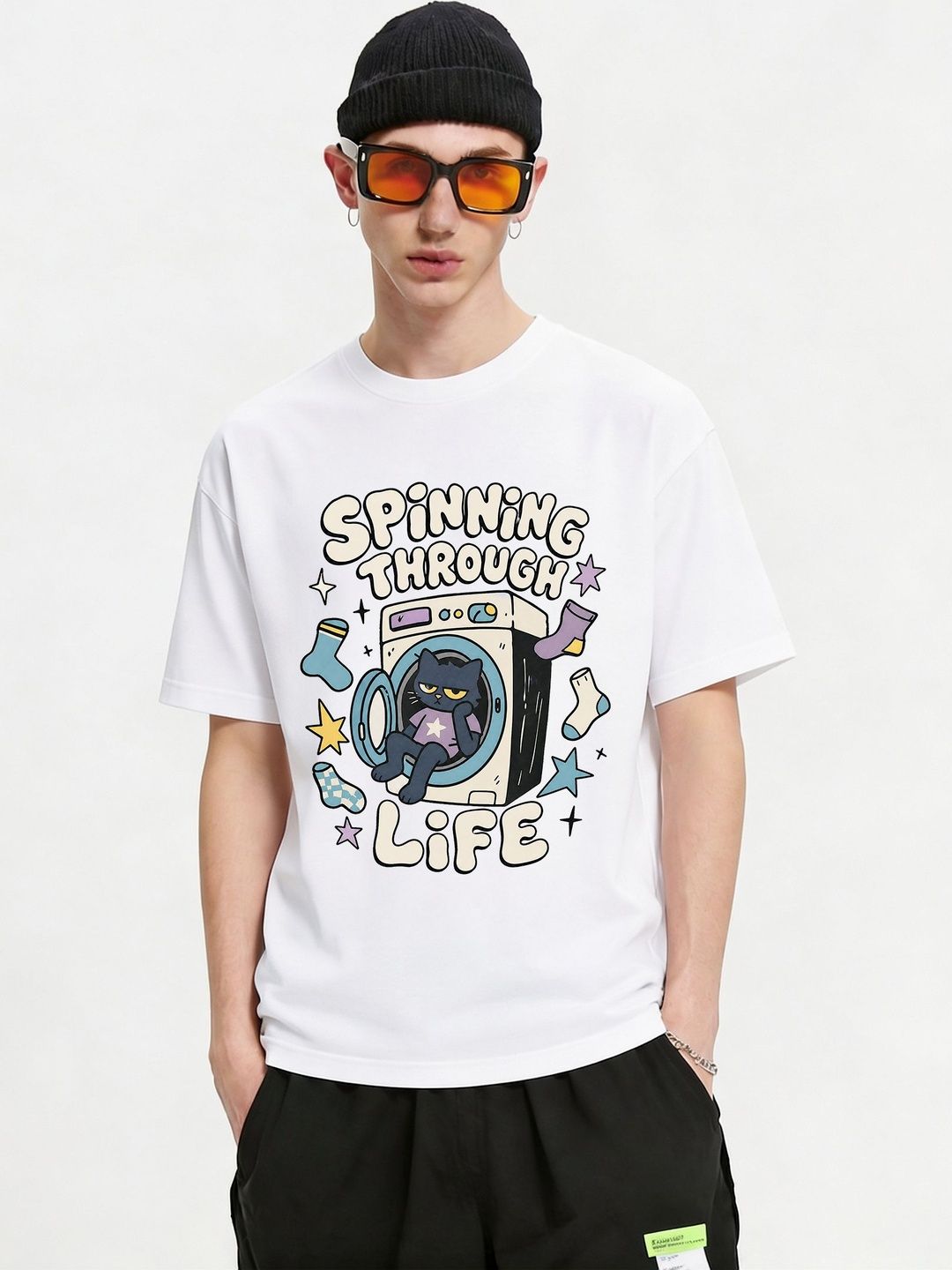 FARDA Unisex Printed Drop-Shoulder Sleeves 1 T-shirt