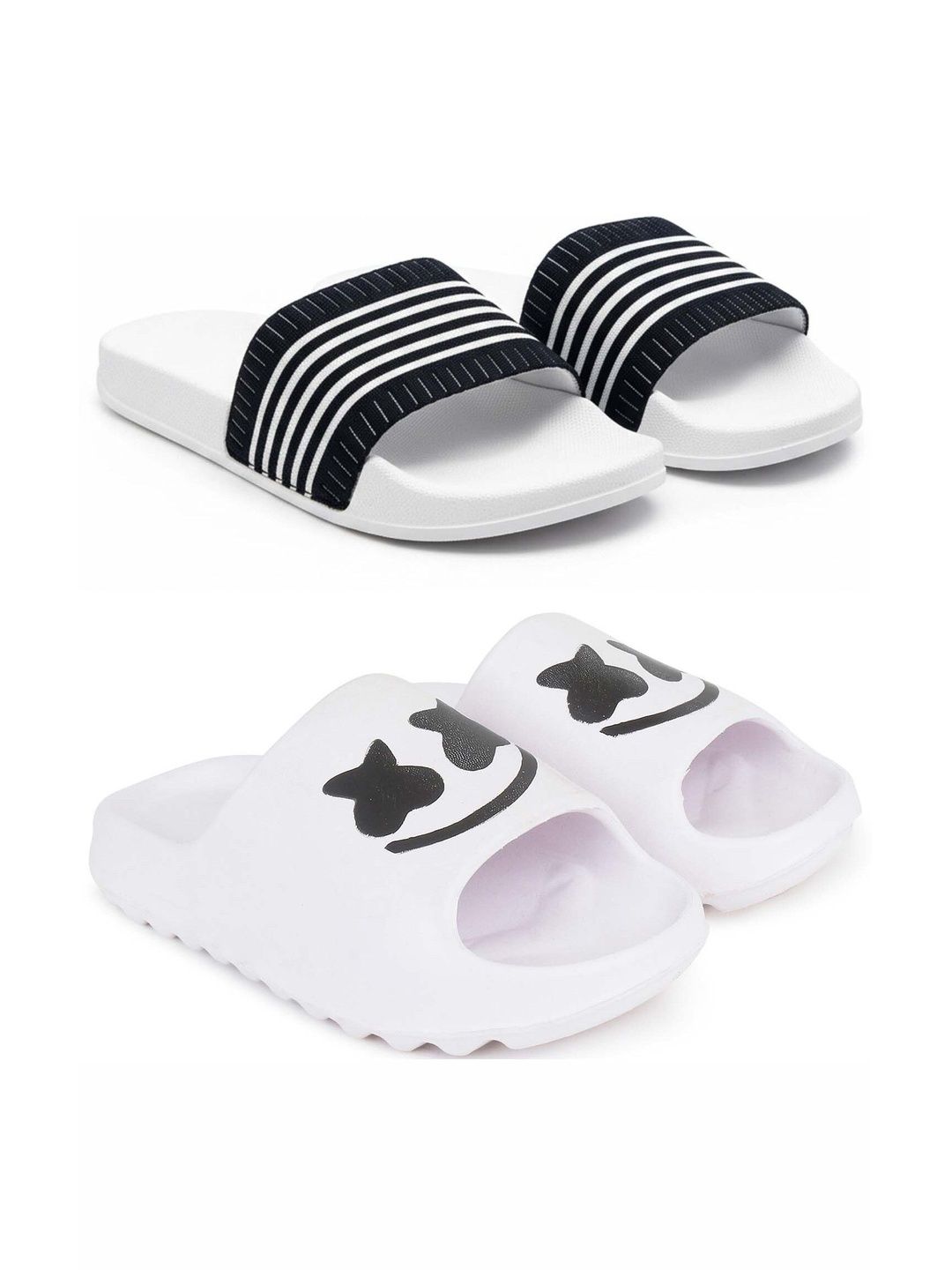 KAPYANSH Men Set Of 2 Printed Sliders