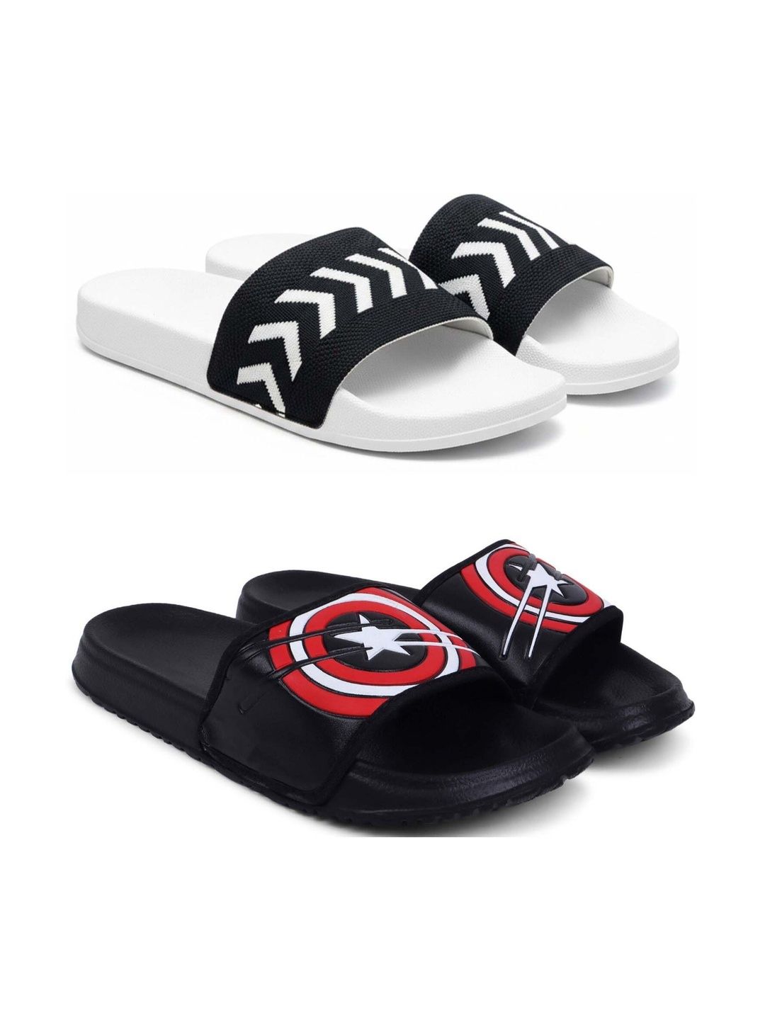 KAPYANSH Men Printed Sliders