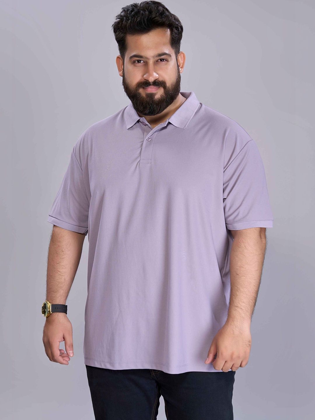 MAXZONE Polo Collar Short Sleeves Regular Fit Cotton T-shirt