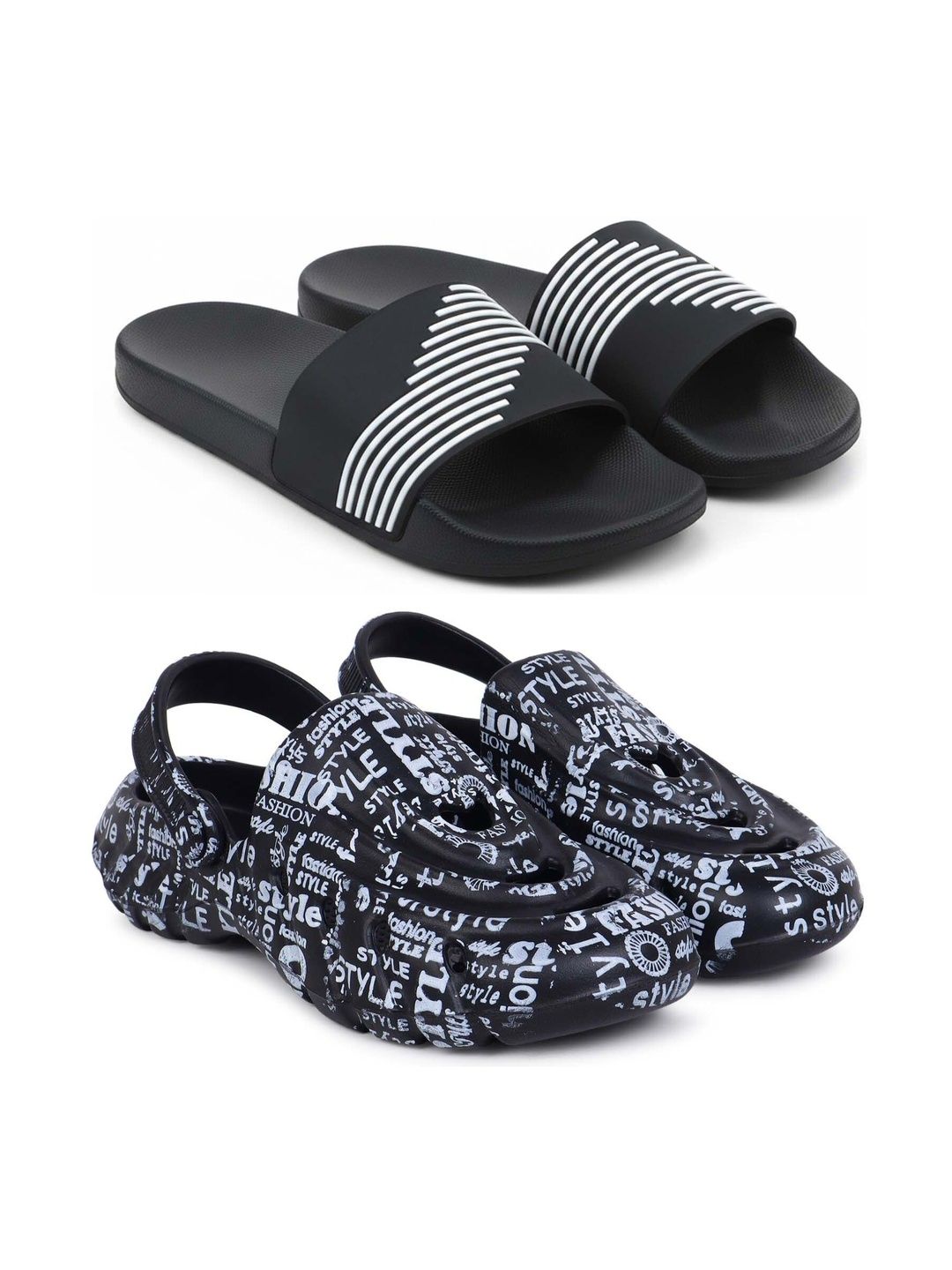 Pampy Angel Men Striped Sliders