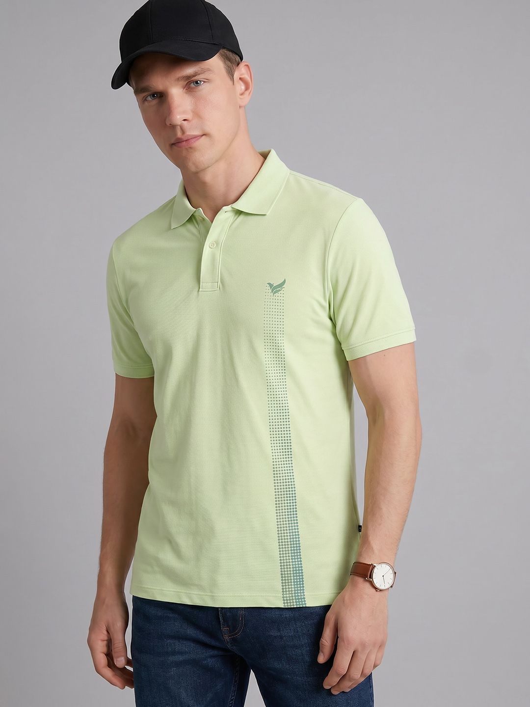 Blackberrys Printed Polo Collar T-shirt