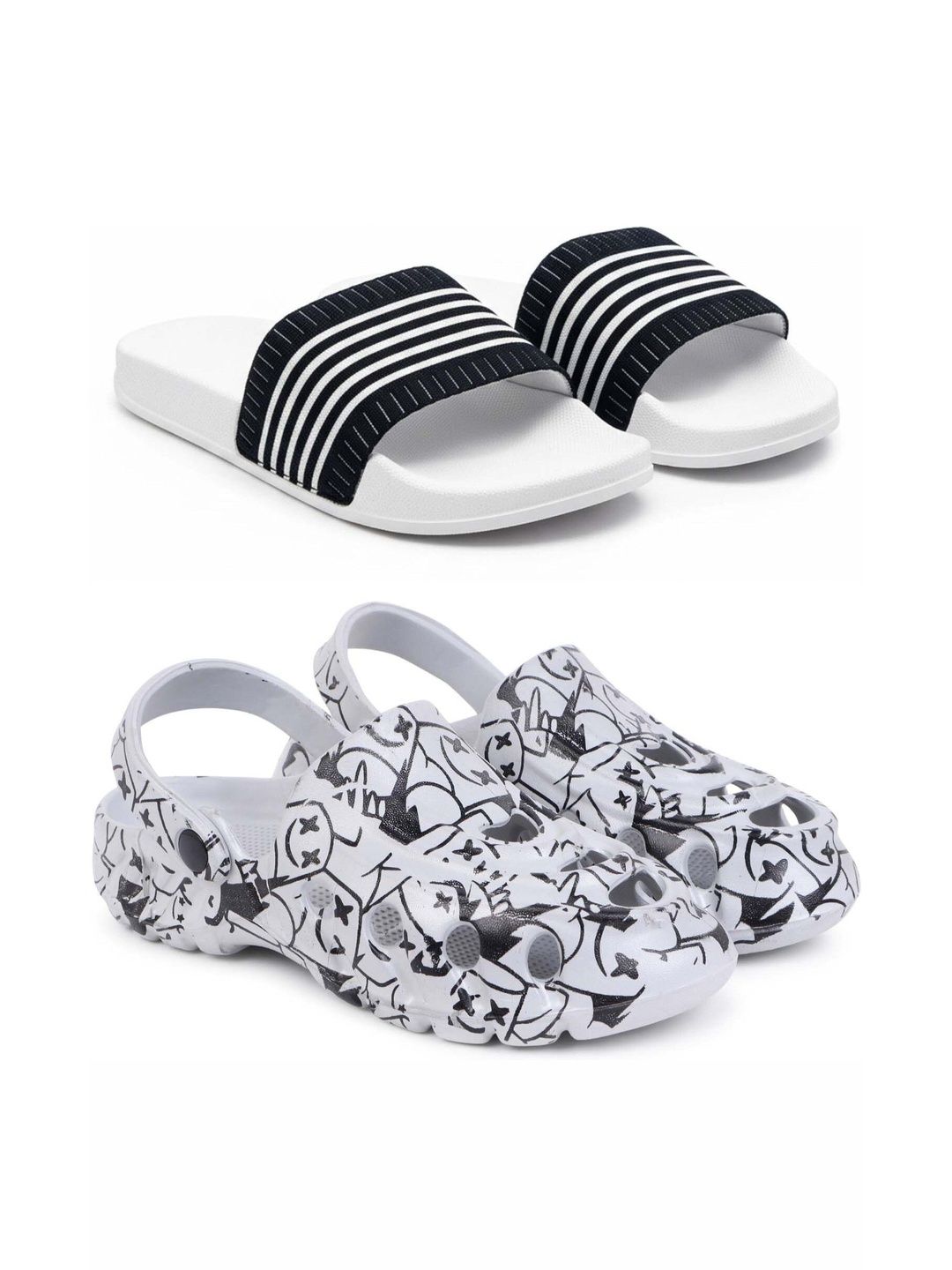 Pampy Angel Men Striped Sliders