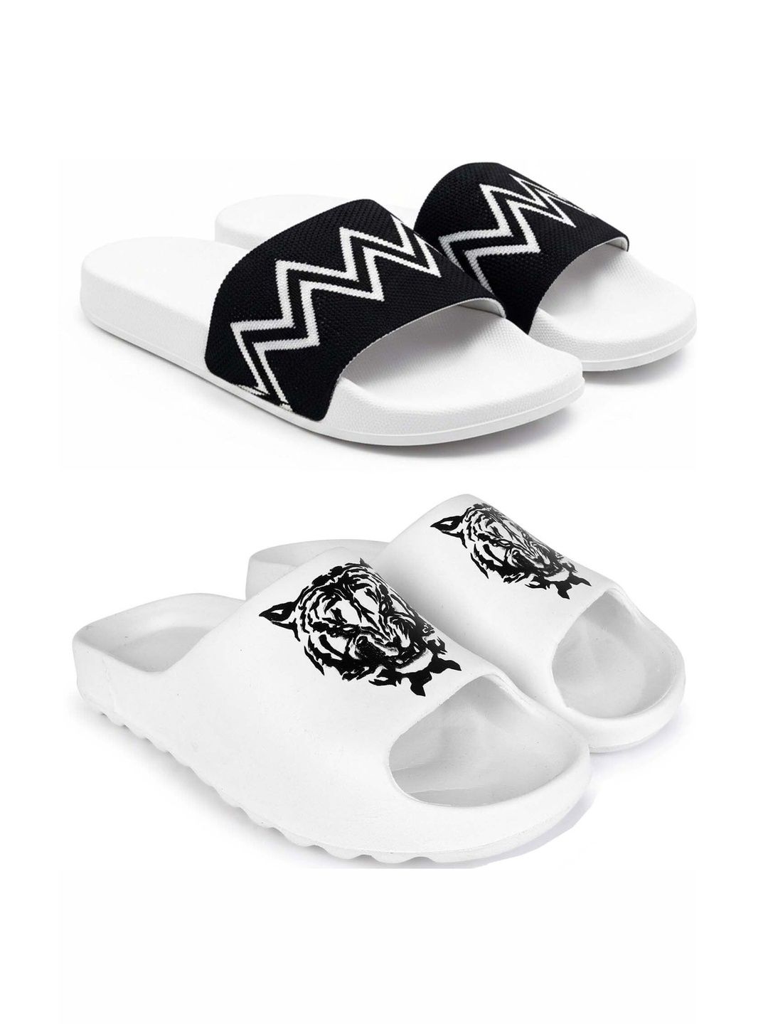 KAPYANSH Men Printed Sliders