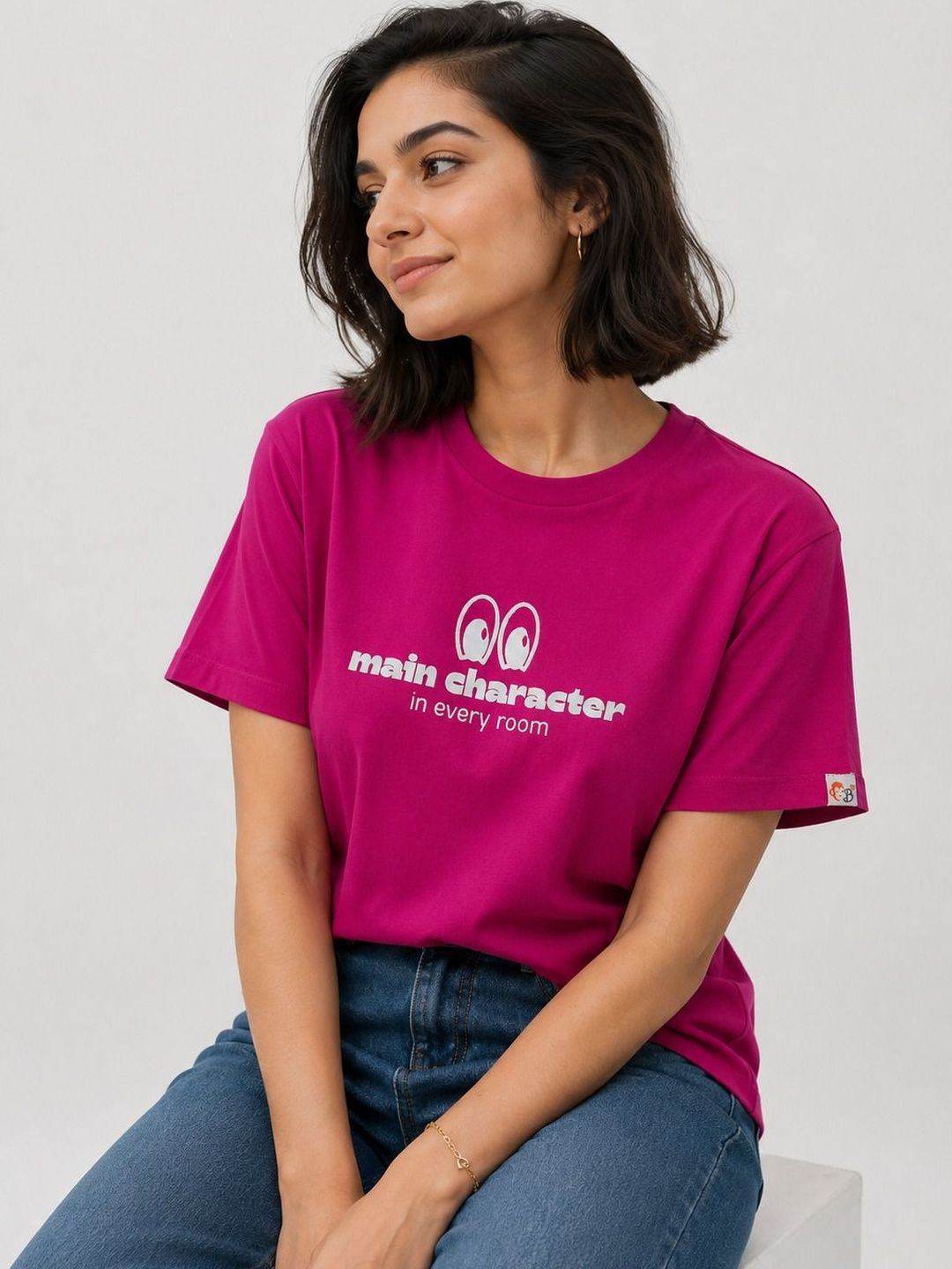 Bandar Baant Collections Women Typography Printed T-shirt