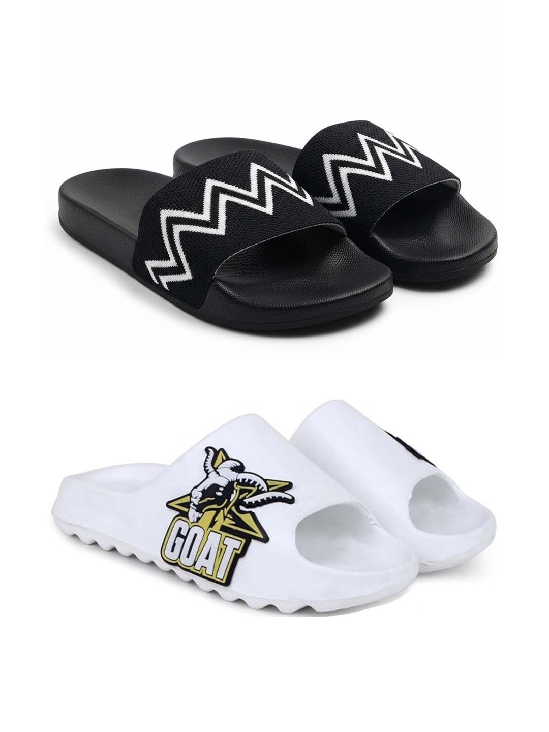 KAPYANSH Men Printed Sliders
