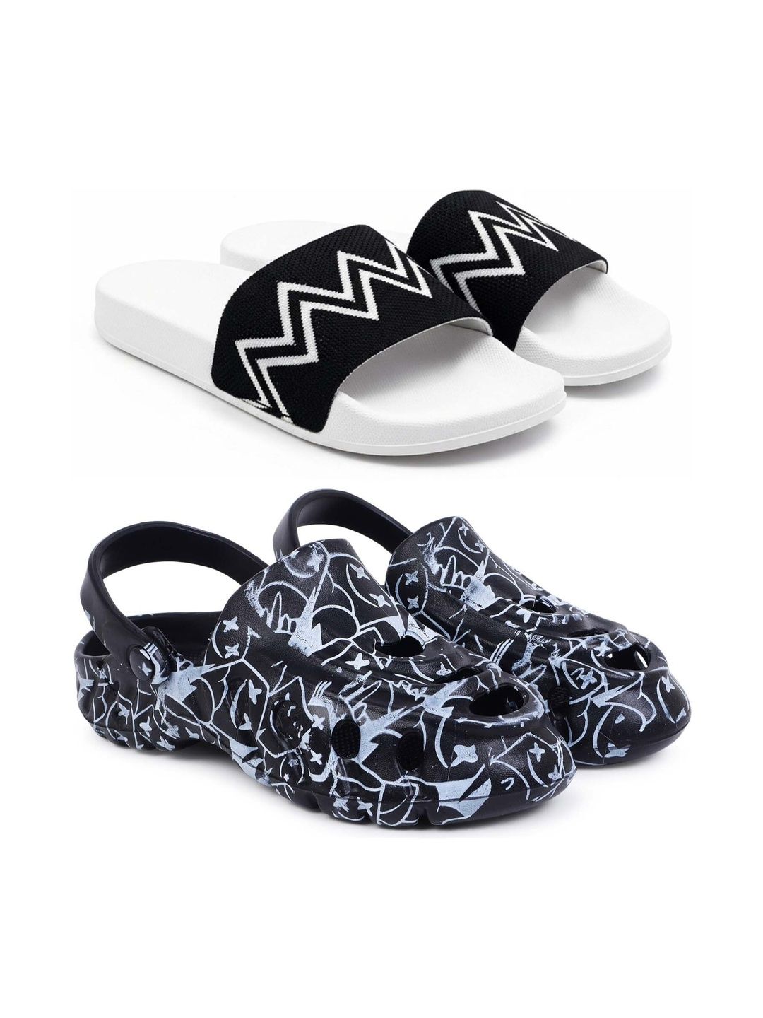 KAPYANSH Men Striped Sliders