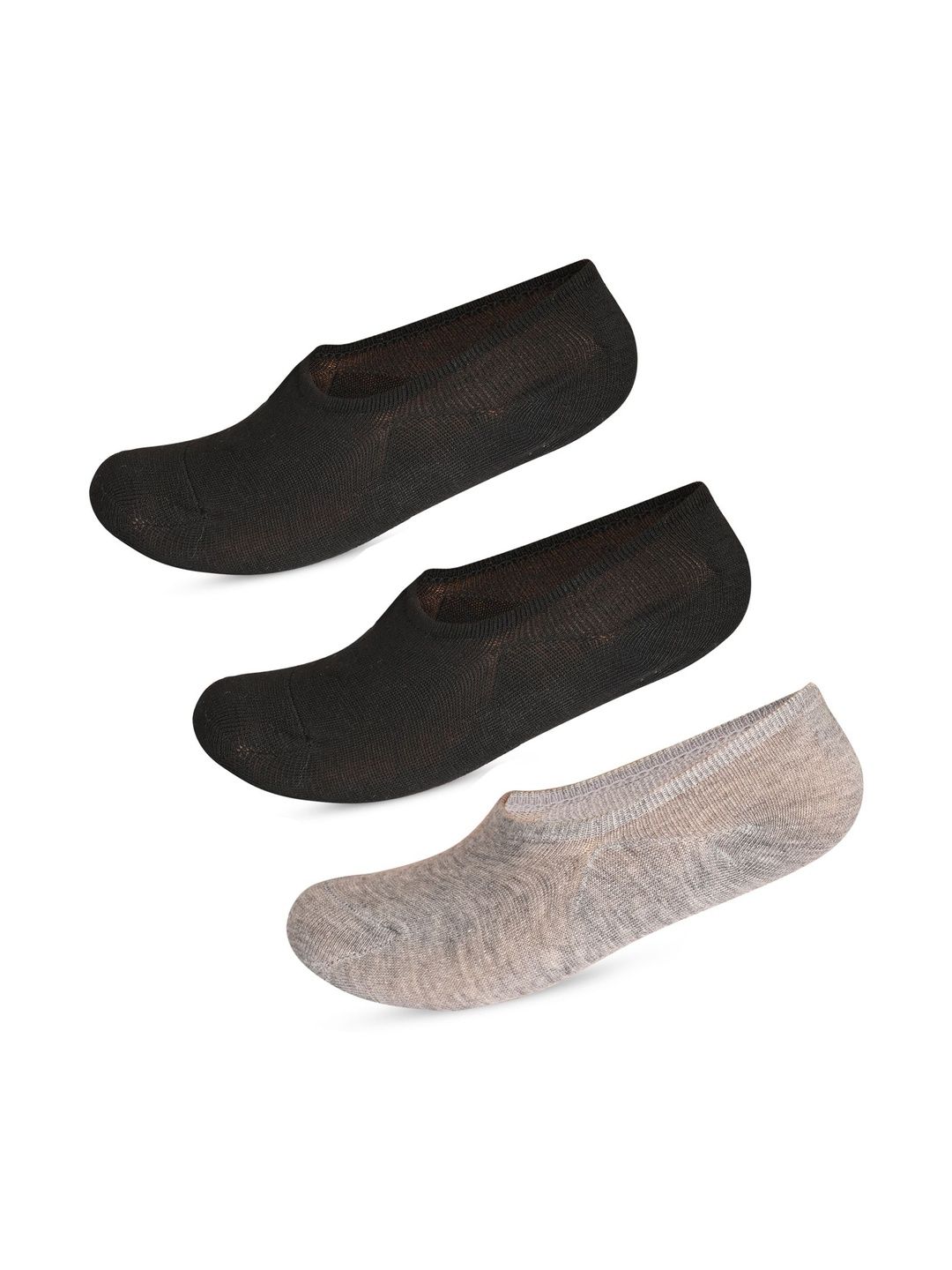 LOOM LEGACY Men Pack of 3 Cotton Blend Assorted Shoe Liners Socks