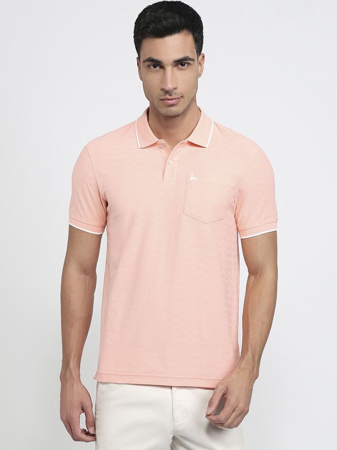 Parx Parx Men Brand Logo Polo Collar Pockets T-shirt
