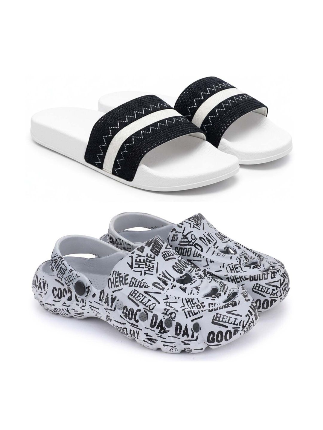 Pampy Angel Men Striped Sliders