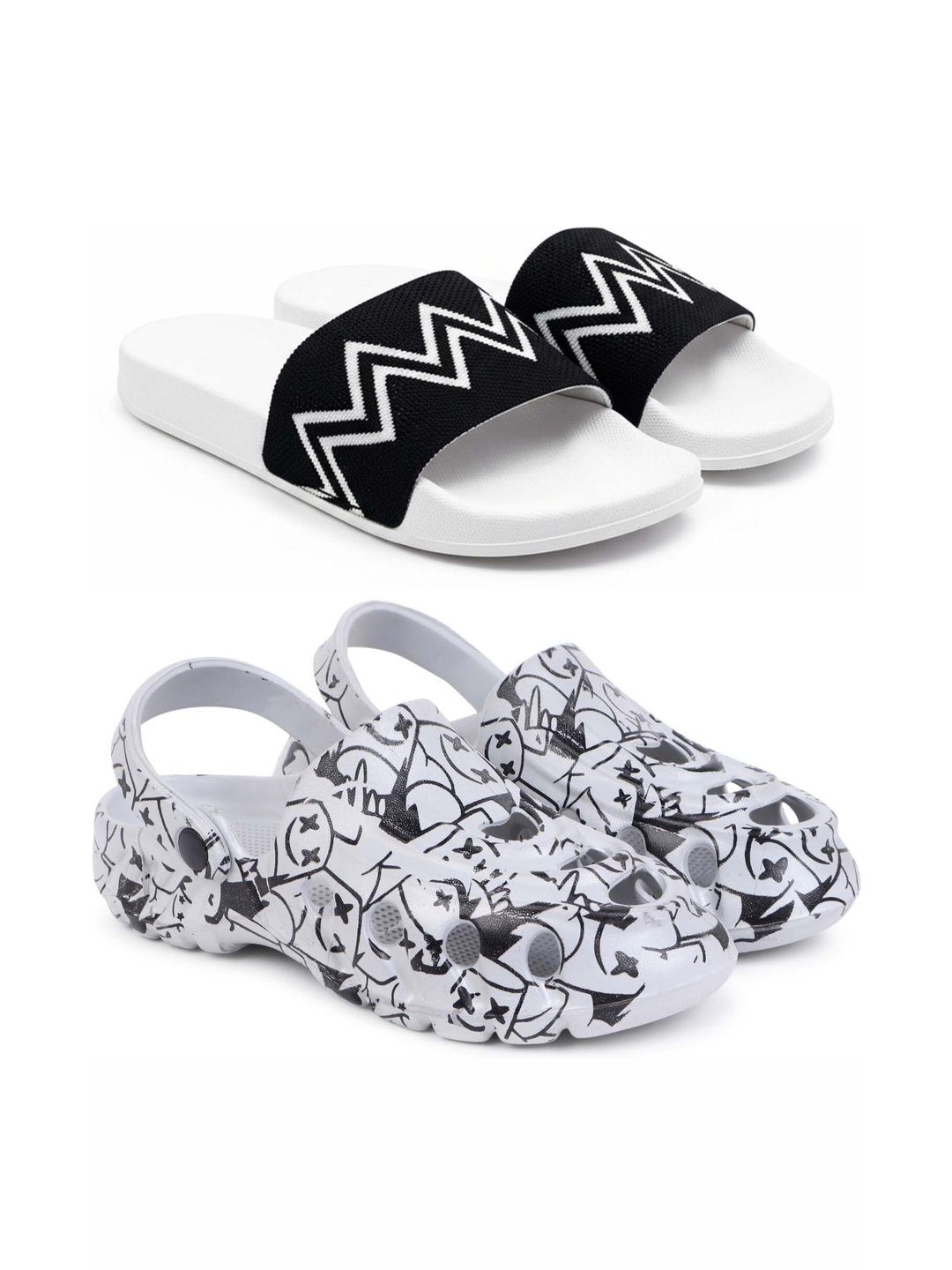 KAPYANSH Men Printed Sliders