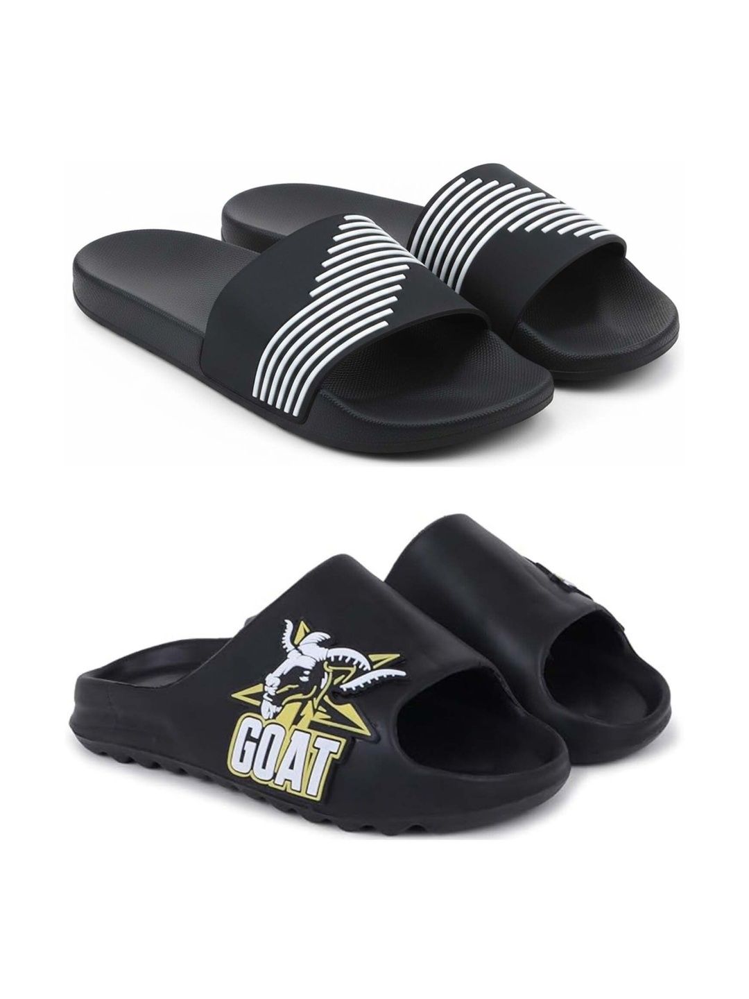 KAPYANSH Men Printed Sliders