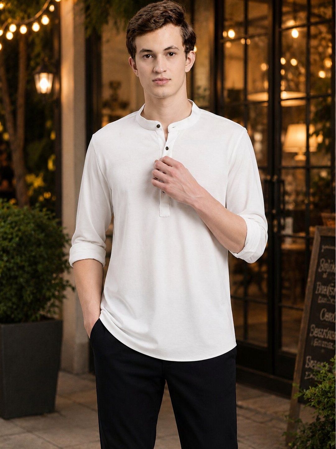 Turtle Men Thread Work Kurta