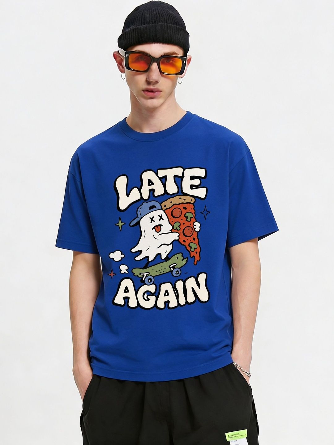 FARDA Unisex Printed Drop-Shoulder Sleeves T-shirt