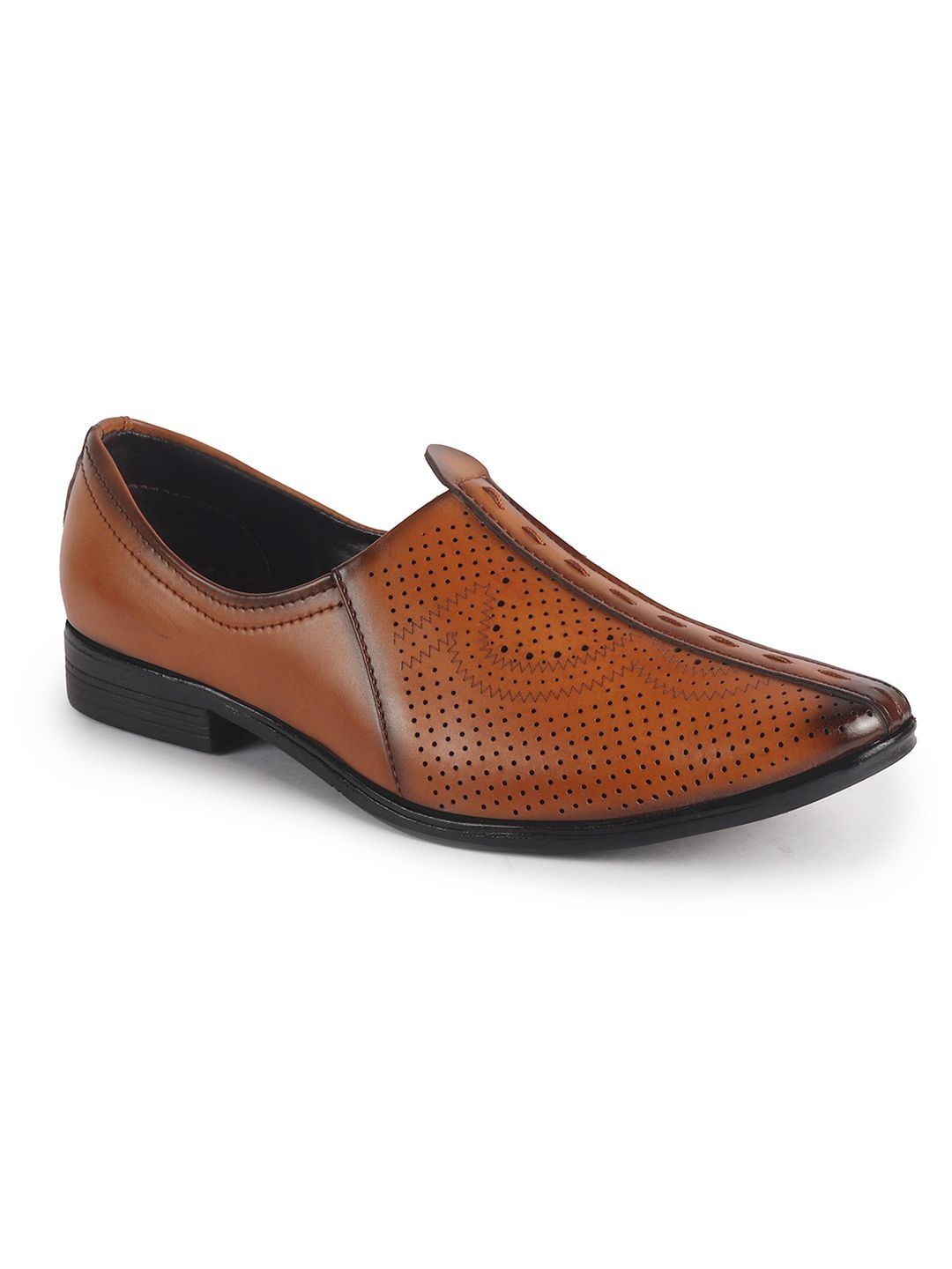 FAUSTO Men Perforations PU Loafers