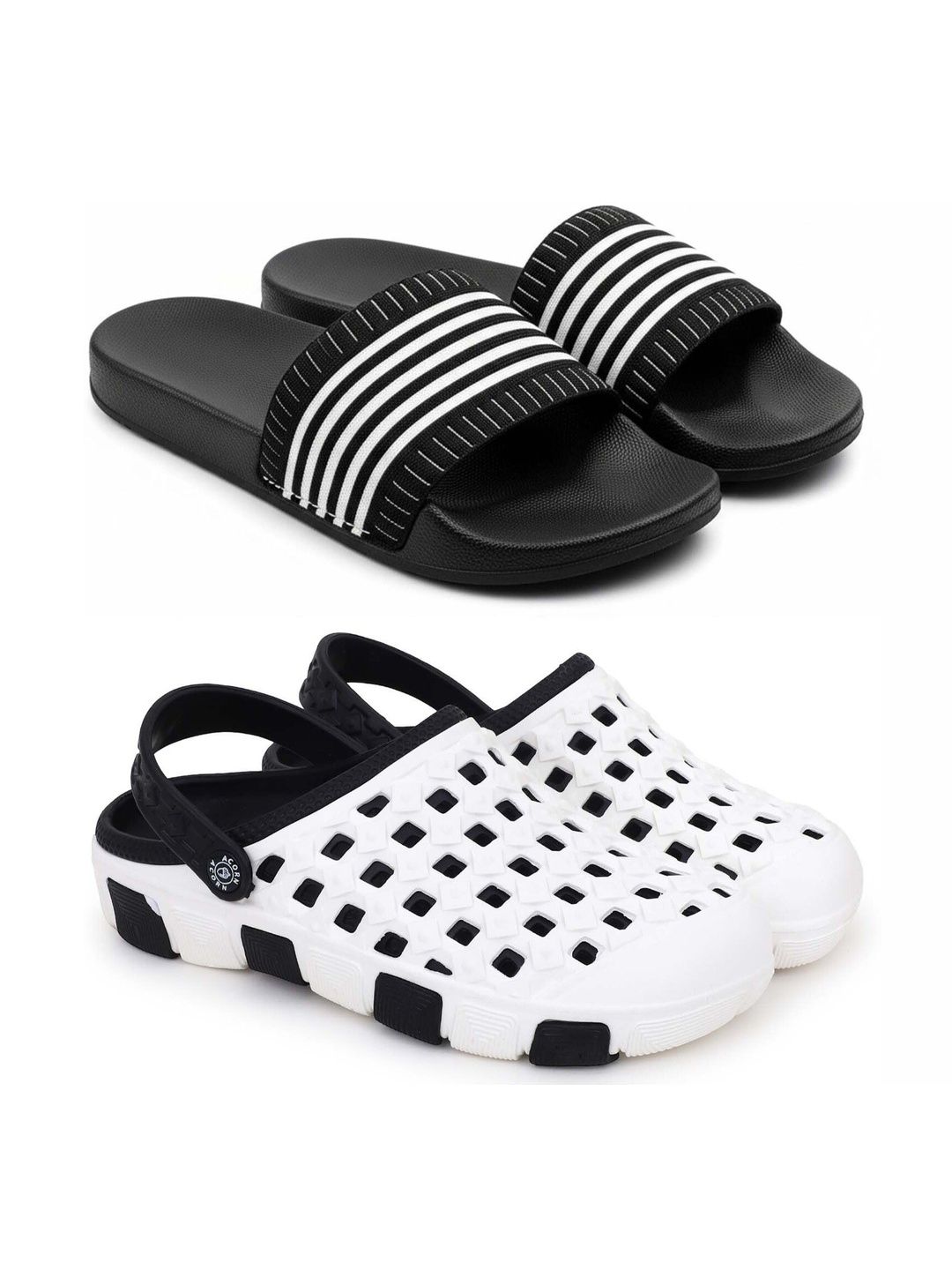 Pampy Angel Men Striped Sliders