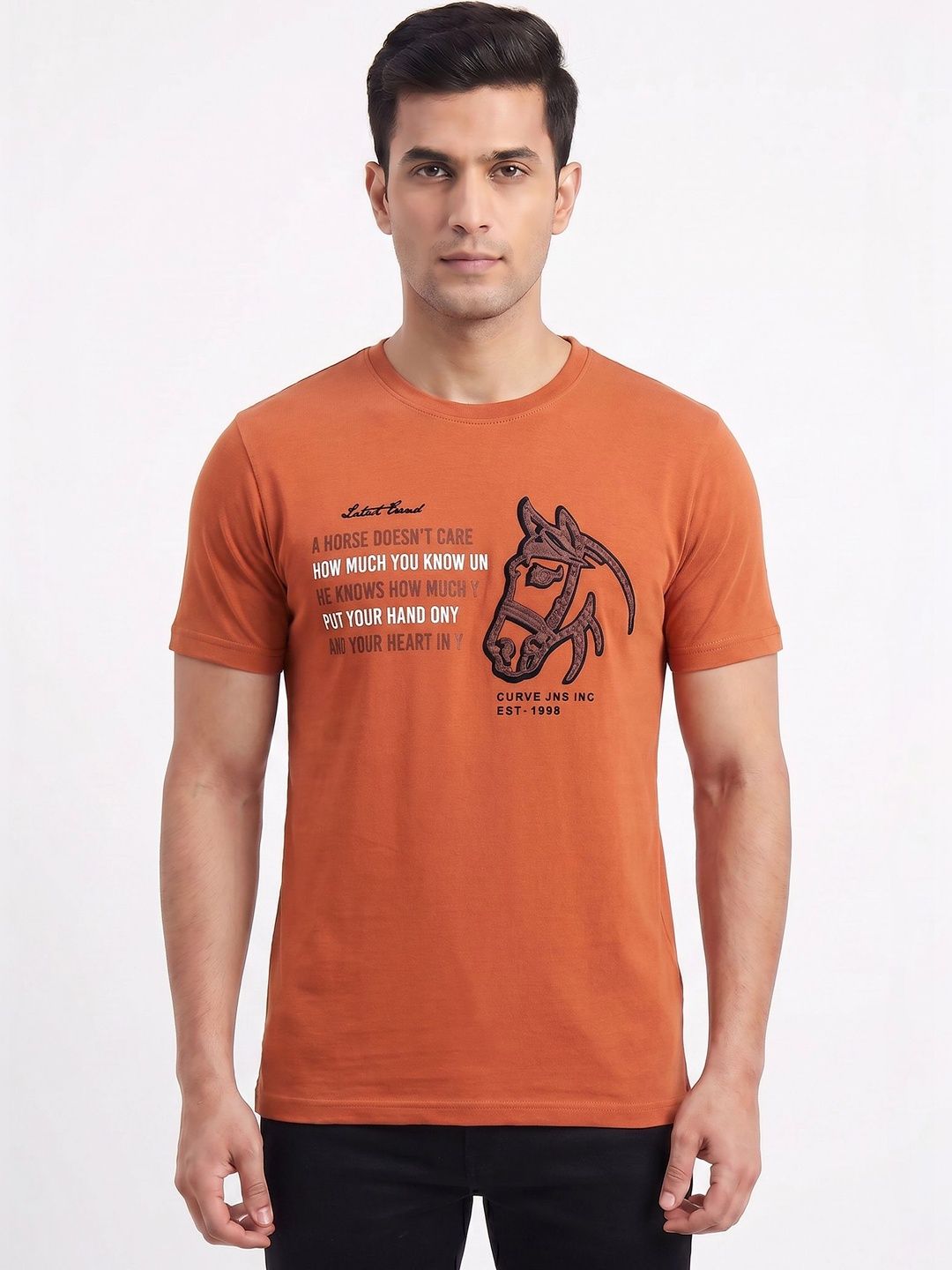 Plugin Men's Typography Round Neck T-shirt