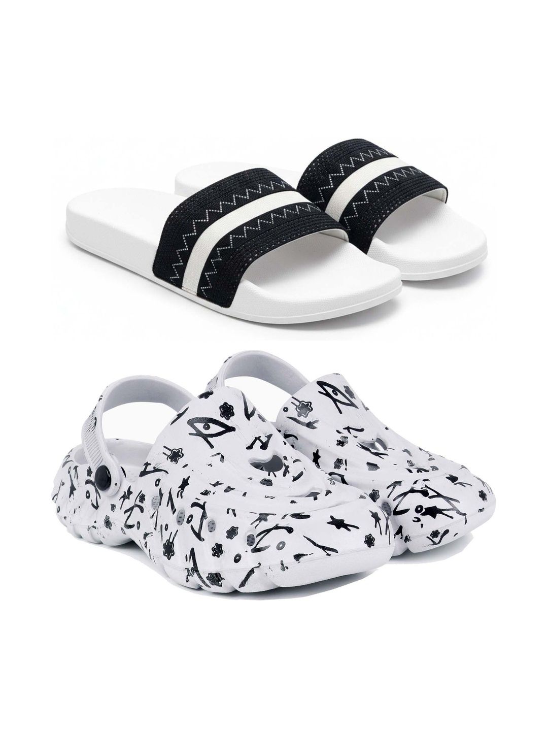 KAPYANSH Men Colourblocked Sliders