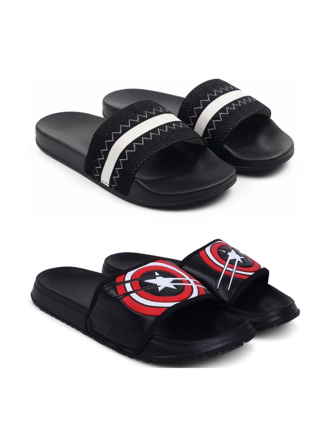 KAPYANSH Men Printed Sliders