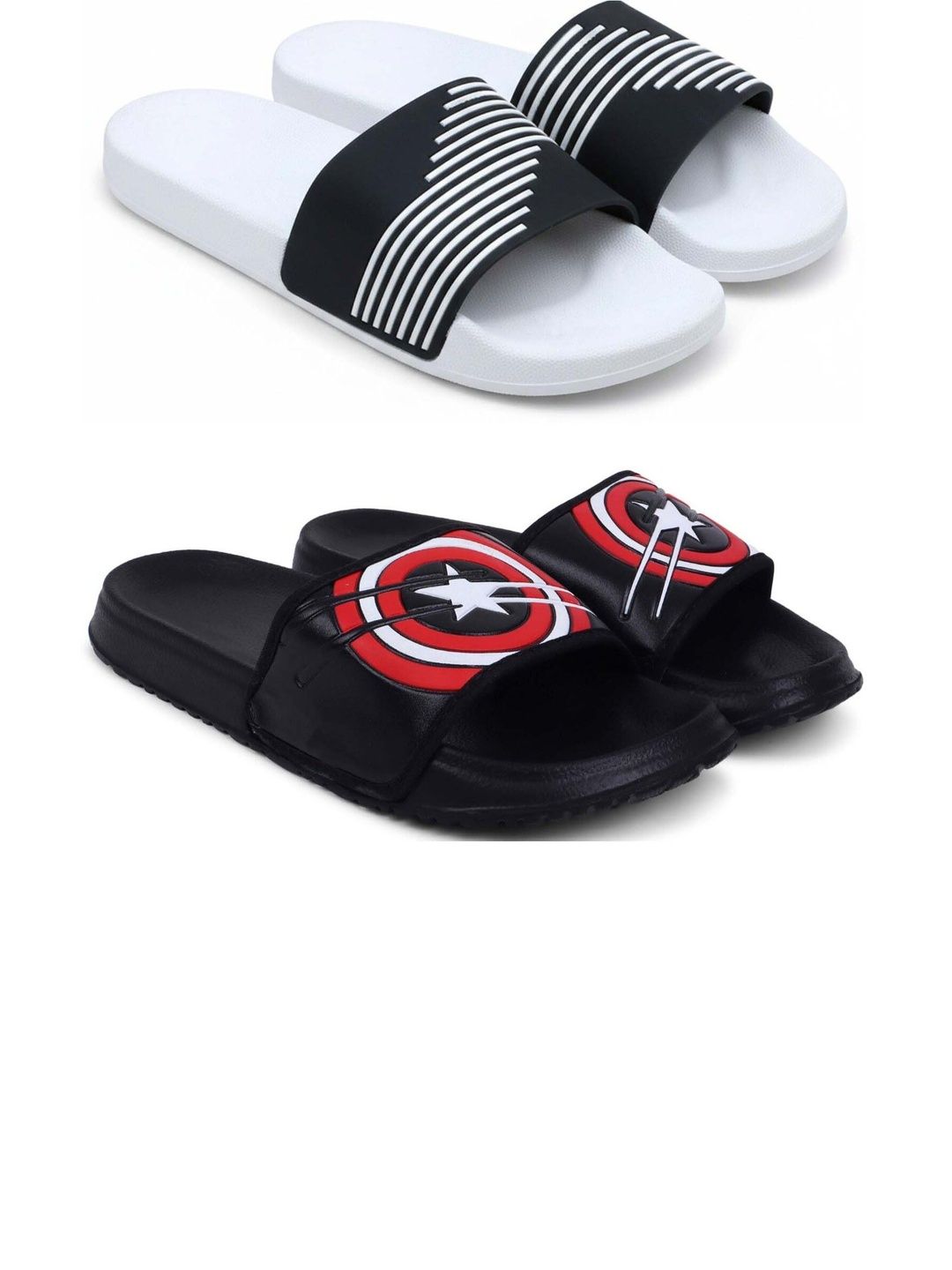 KAPYANSH Men Printed Sliders
