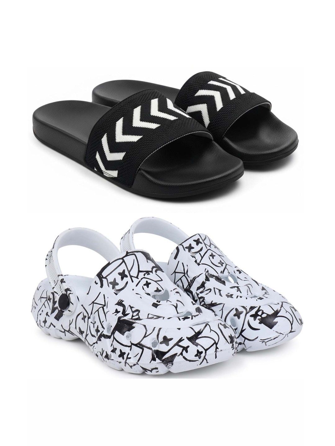 KAPYANSH Men Printed Sliders