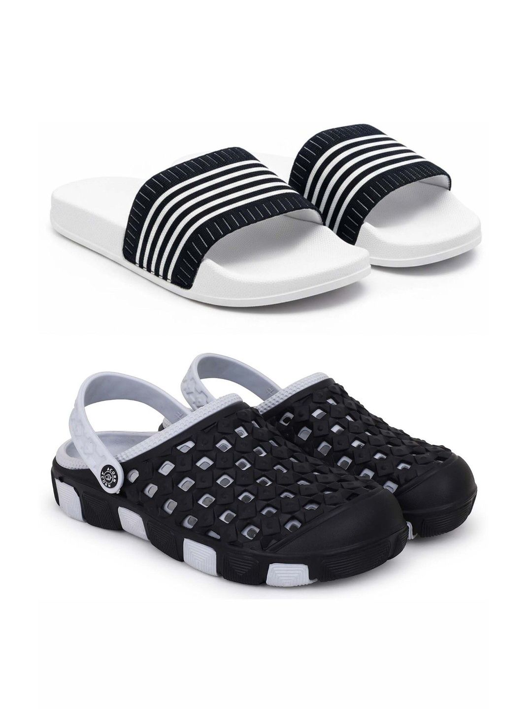 Pampy Angel Men Striped Sliders