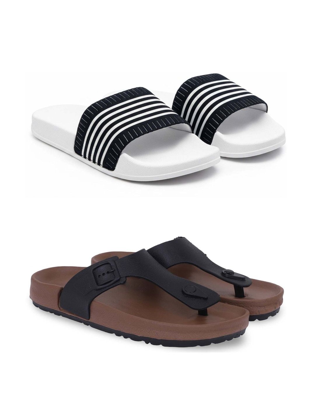Pampy Angel Men Striped Sliders