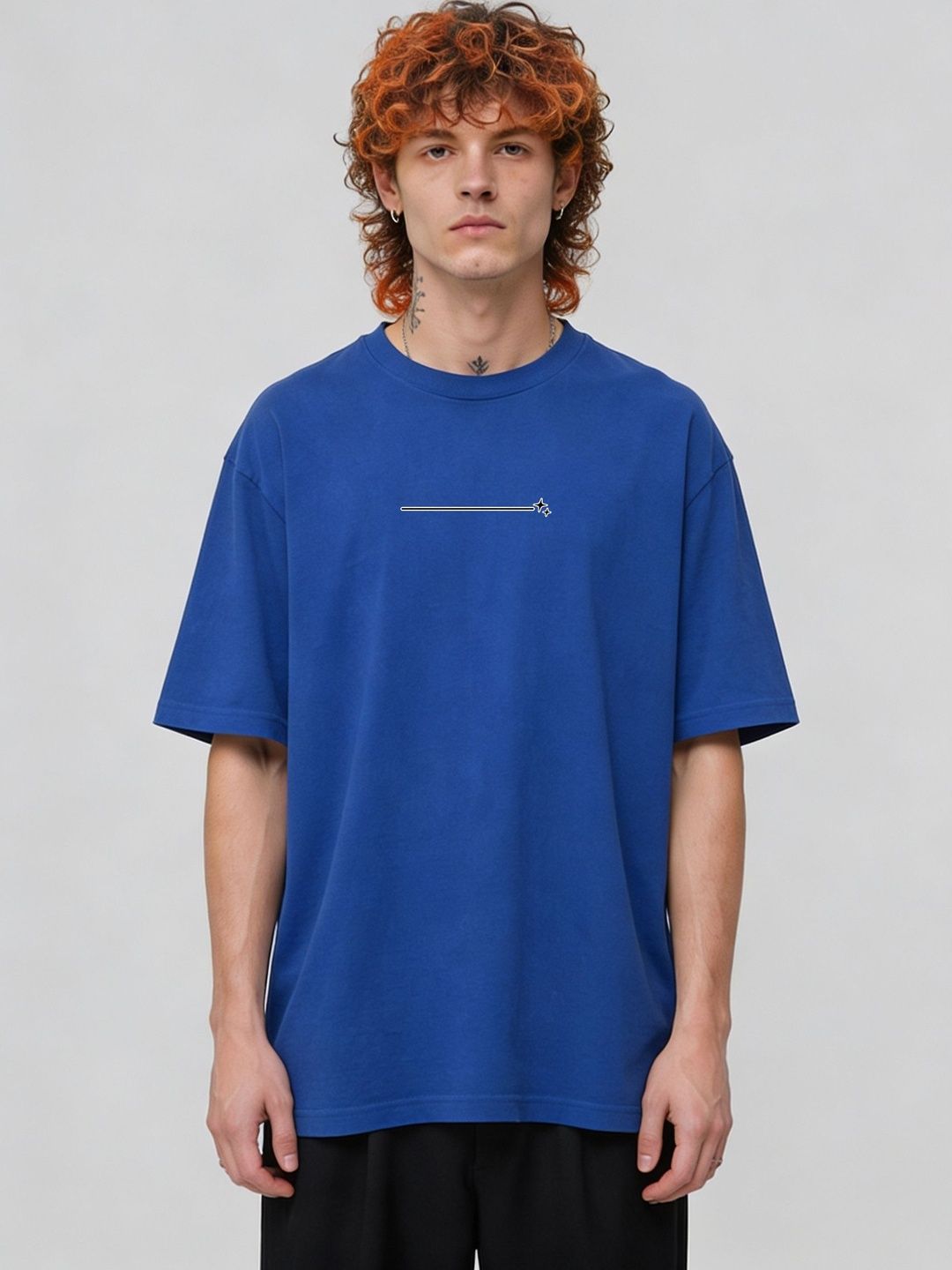 FARDA Unisex Printed Drop-Shoulder Sleeves T-shirt